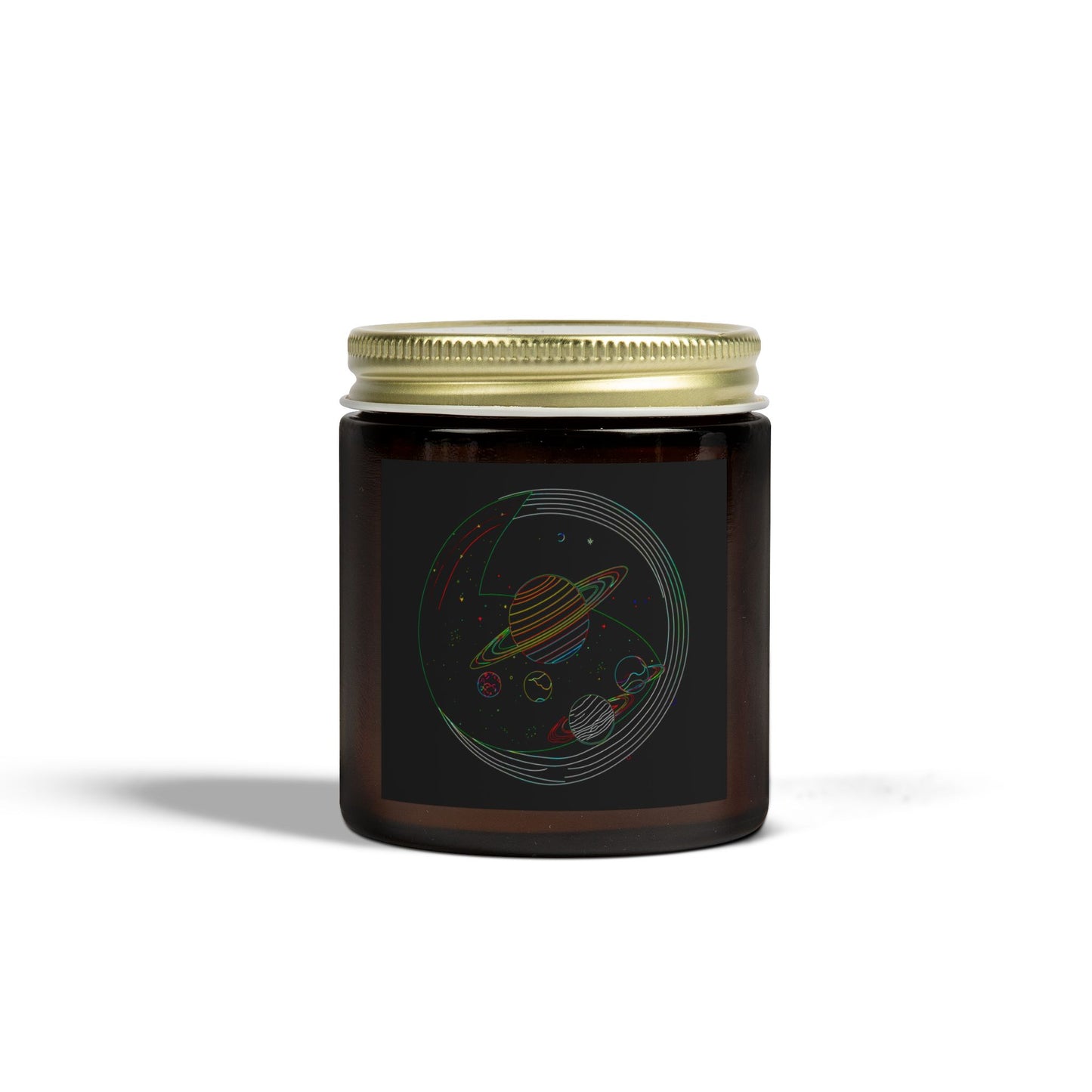 Galactic Scented Candles, Cosmic Coconut Apricot Wax, Space Candle Gift, Planets Decor, Aromatherapy Candle