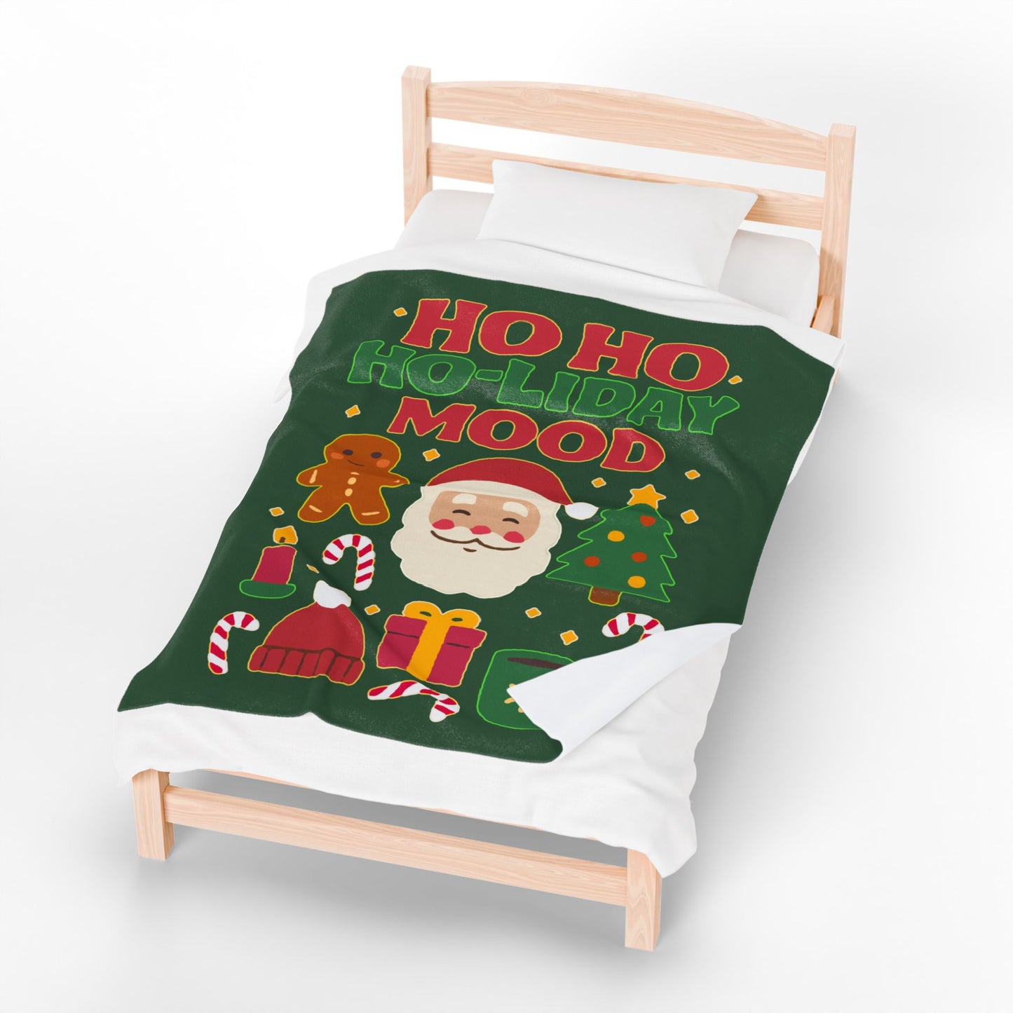 Festive Velveteen Plush Blanket, Cozy Winter Decor, Holiday Vibes, Christmas Gift, Snuggle Blanket