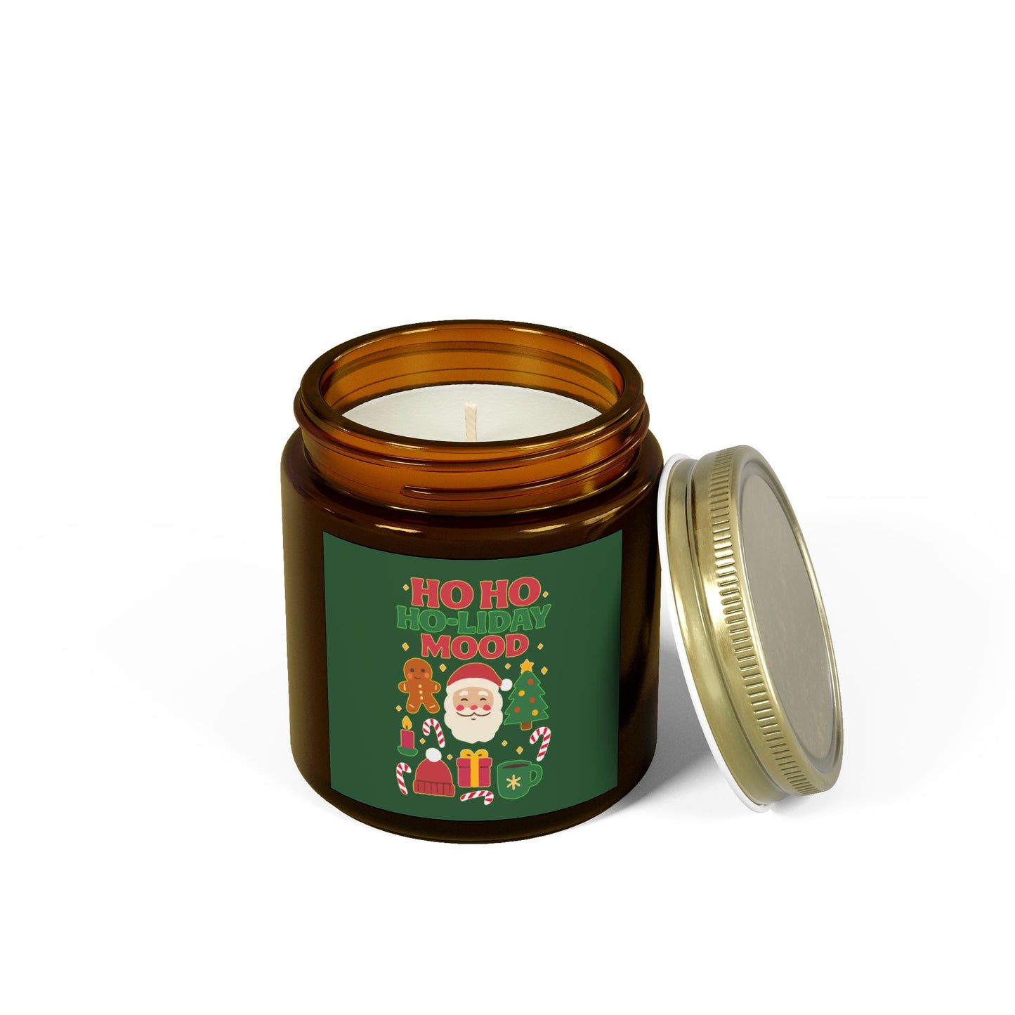 Ho Ho Ho-liday Mood Scented Candle, Coconut Apricot Wax, Relaxing Home Decor, Gift for Xmas Lovers, Cozy Atmosphere, Aromatherapy