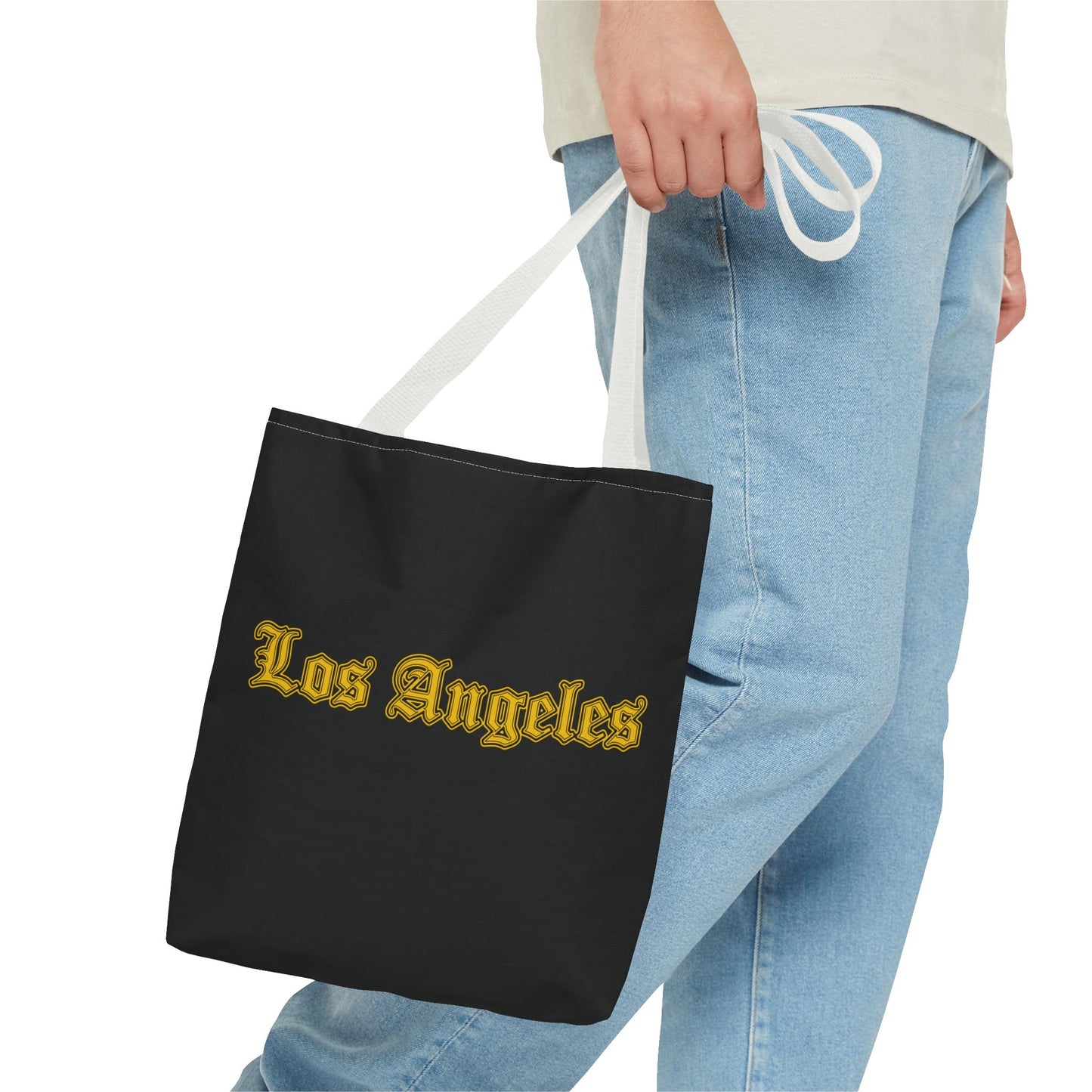 Los Angeles Tote Bag, Stylish Canvas Bag for Shopping, Travel, Beach, Gifts, Summer Accessory - Golden Edition