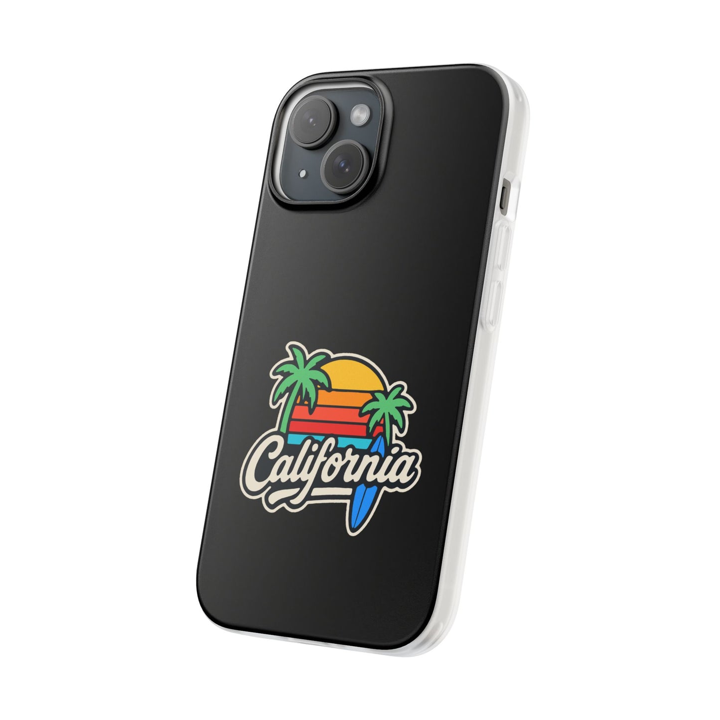 California Sunset Flexi Case, Tropical Phone Cover, Summer Vibe Accessory, Surfer Gift, Personalized Mobile Case