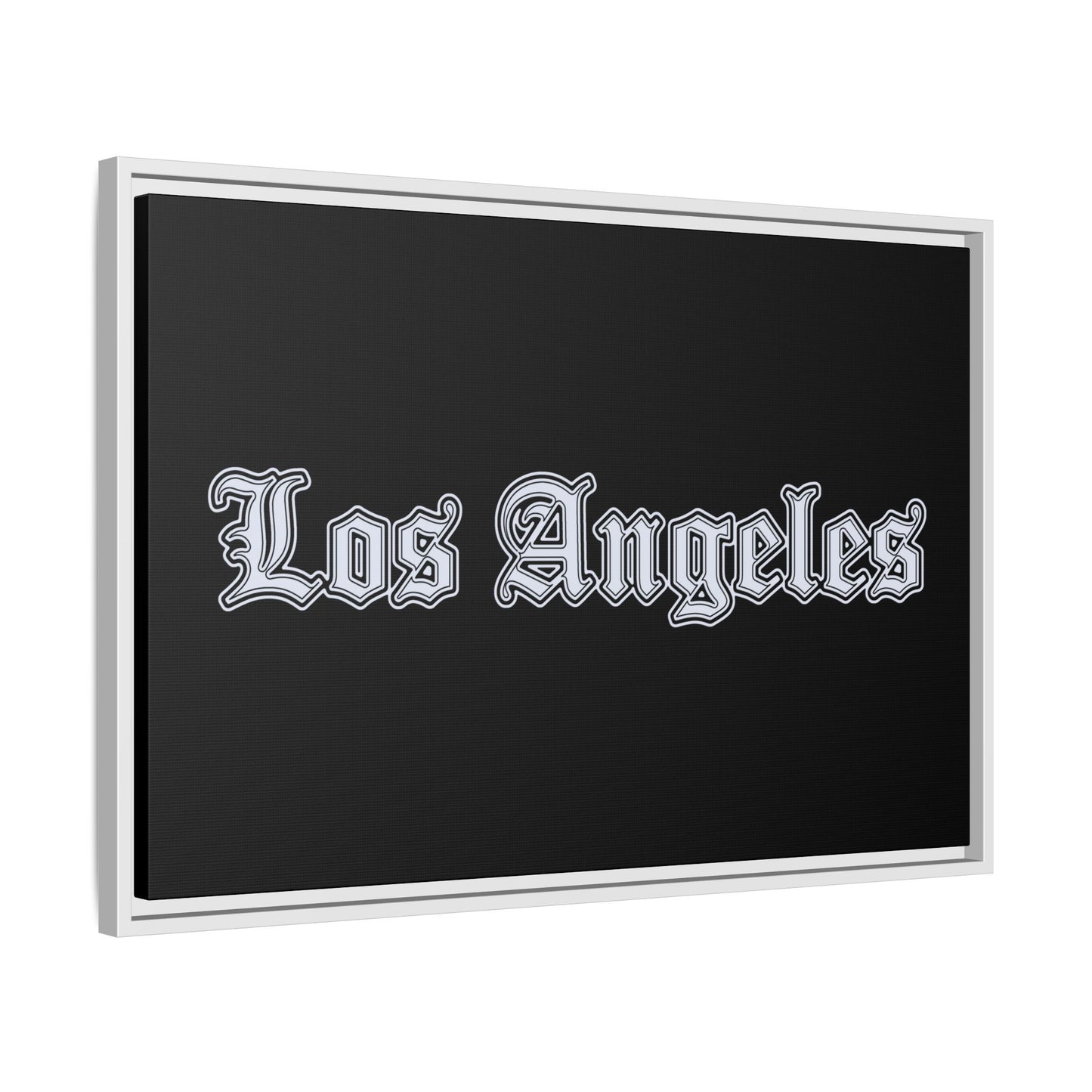 Los Angeles Matte Canvas Art, Framed Wall Decor, Urban Home Art, City Poster, Gift for Angelenos, Modern Art Piece - Silver Edition