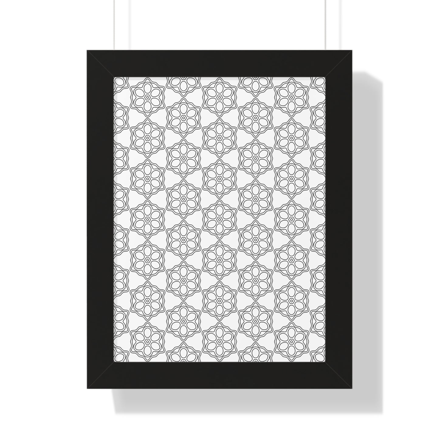 Elegant Geometric Framed Vertical Poster, Home Decor Art, Wall Art, Bohemian Vibes, Modern Design, Gift for Art Lovers