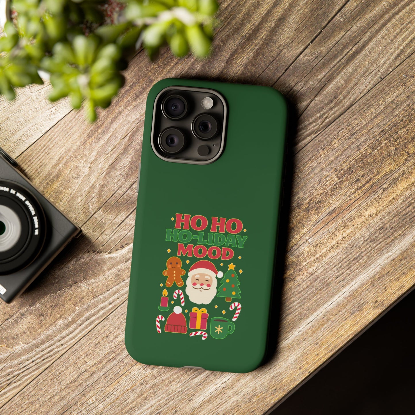 Christmas Phone Case, Ho Ho Ho-liday Mood, Festive Phone Cover, Santa Christmas Accessory, Holiday Gift, Winter Vibes