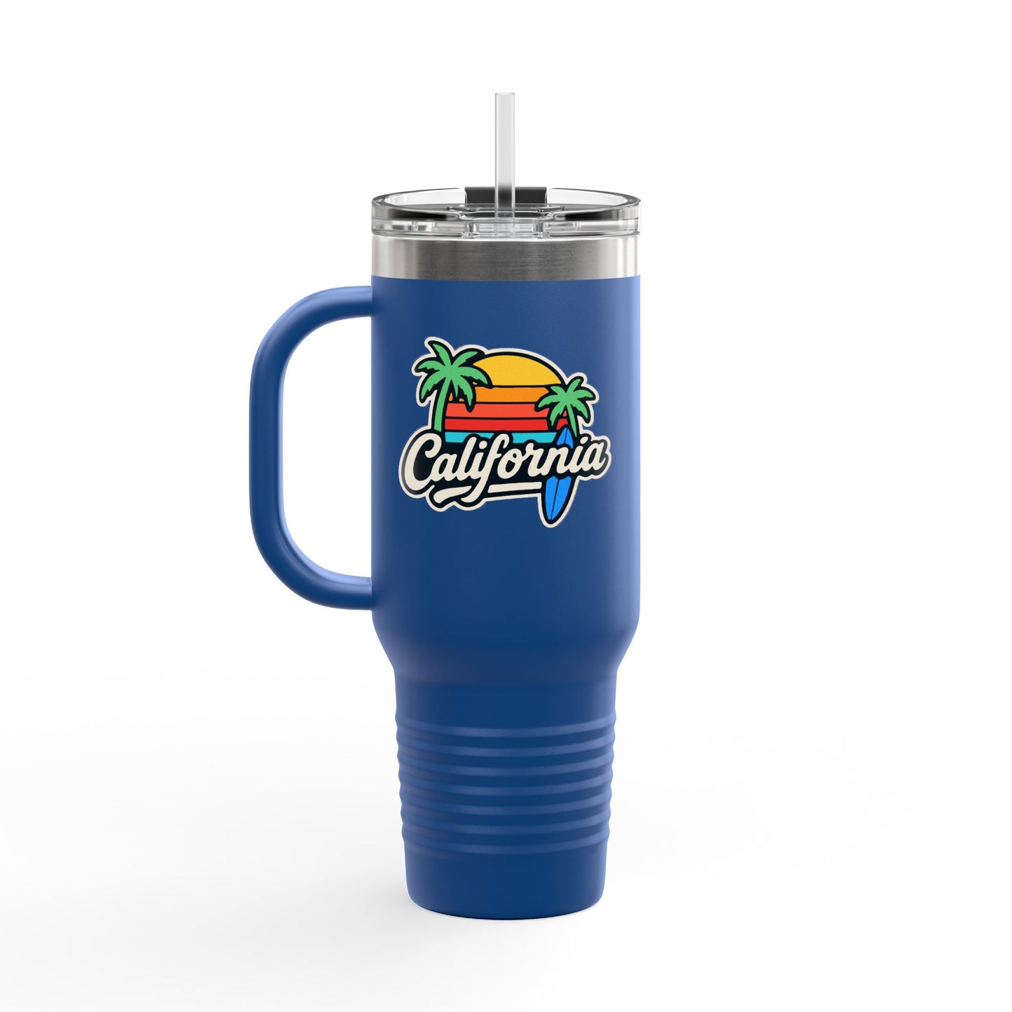 California Insulated Travel Mug - 40oz, Perfect for Road Trips, Outdoor Adventures, Gift for Travelers, Beach Lovers, Summer Vibes