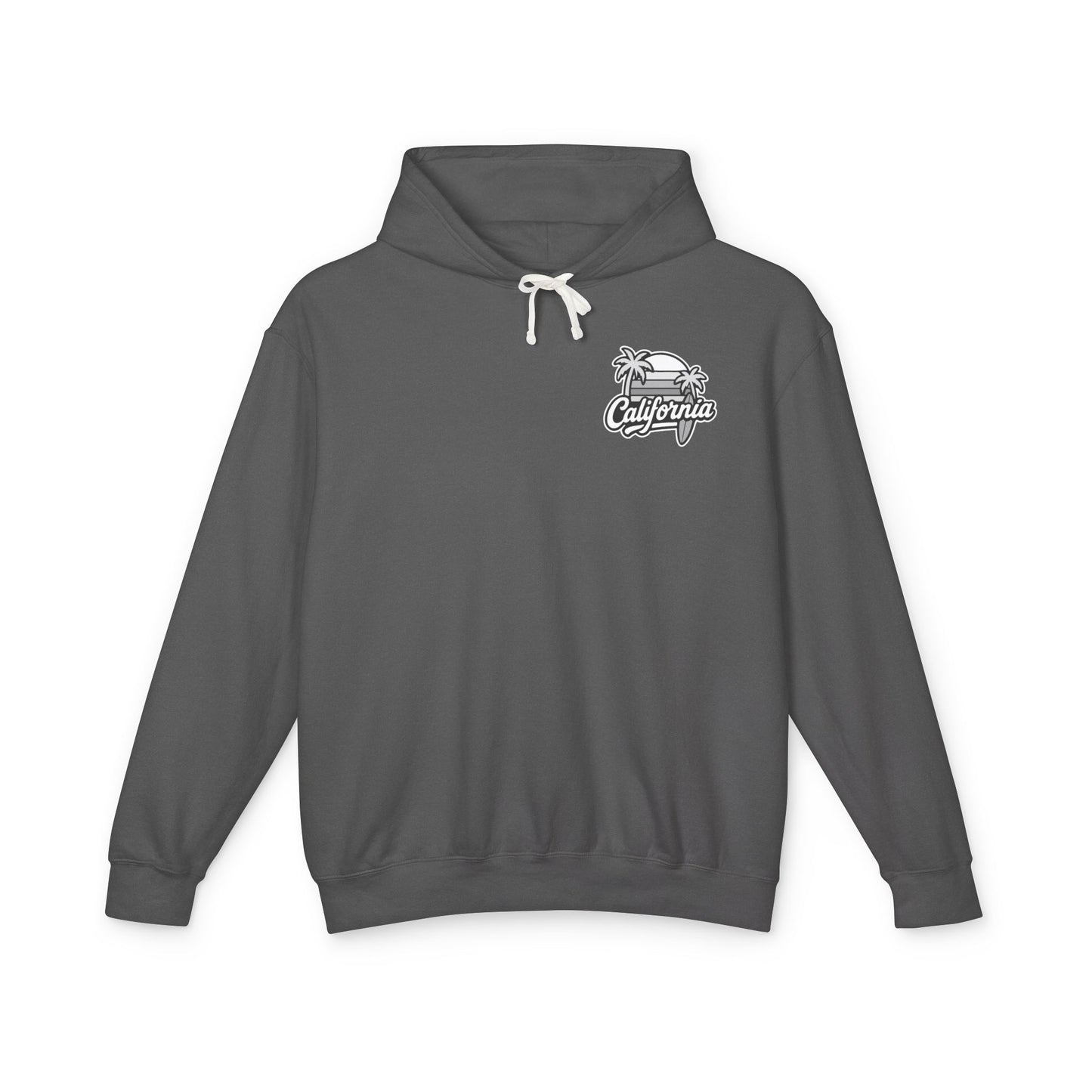 California Vibes Unisex Lightweight Hooded Sweatshirt, Casual Hoodie, Summer Wear, Beach Style, Perfect Gift for Travelers