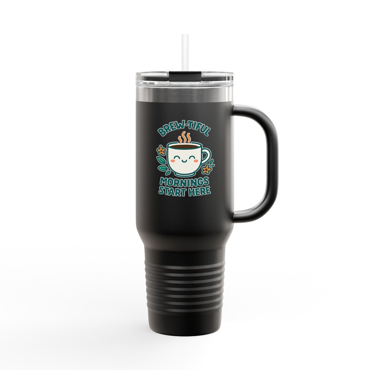 Brew-tiful Insulated Travel Mug, 40oz - Perfect for Coffee Lovers, On-the-Go, Travel, Camping, Office, Gifts