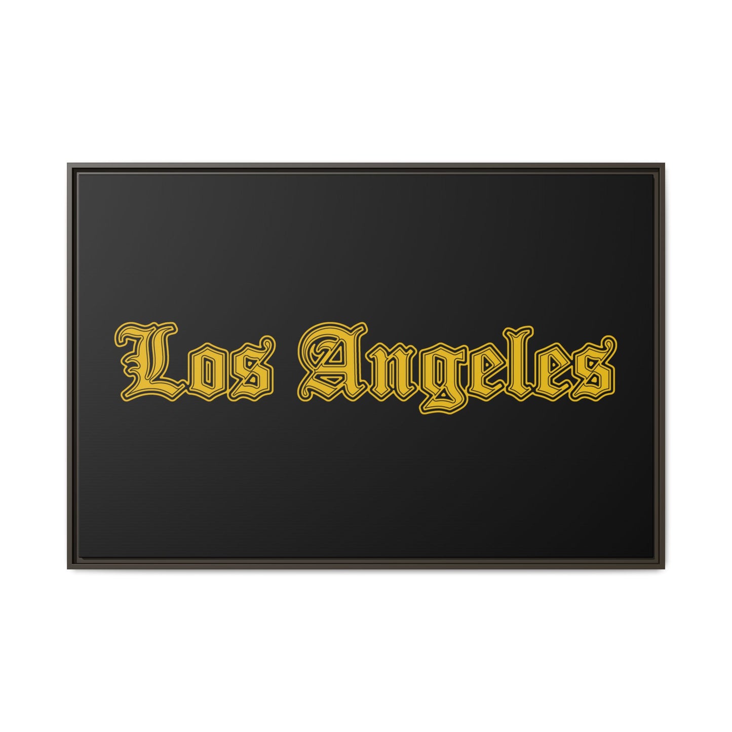 Los Angeles Framed Matte Canvas Art, Urban Wall Decor, Home Gift, City Vibes, Office Decoration, Los Angeles Gift - Golden Edition