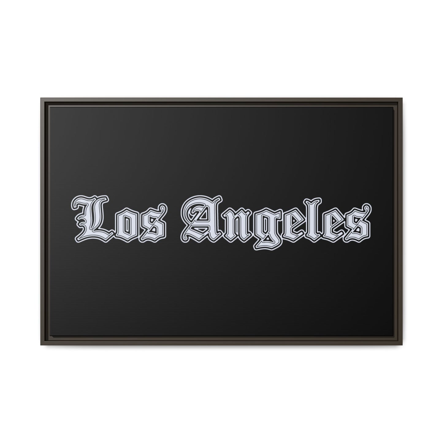 Los Angeles Matte Canvas Art, Framed Wall Decor, Urban Home Art, City Poster, Gift for Angelenos, Modern Art Piece - Silver Edition