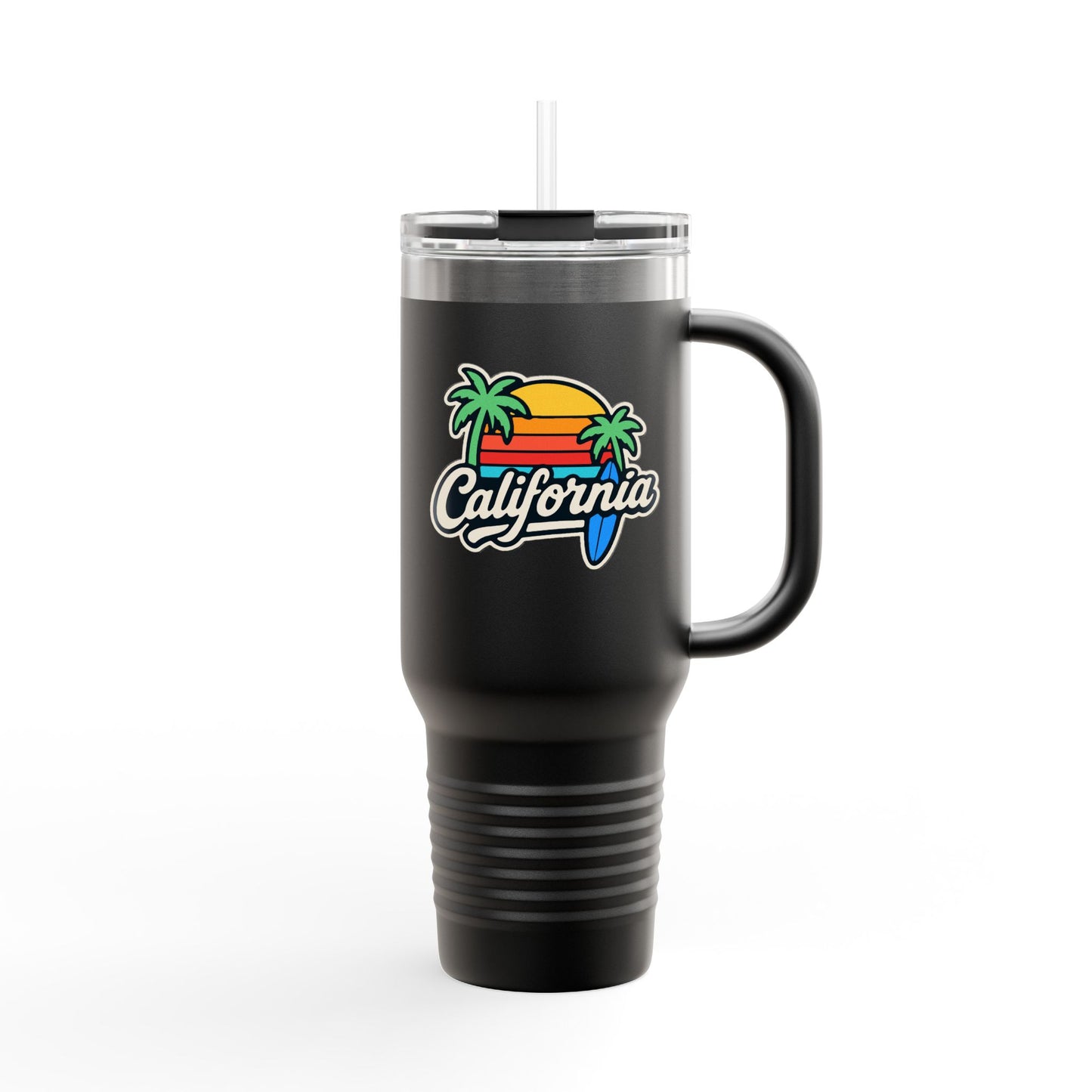 California Insulated Travel Mug - 40oz, Perfect for Road Trips, Outdoor Adventures, Gift for Travelers, Beach Lovers, Summer Vibes