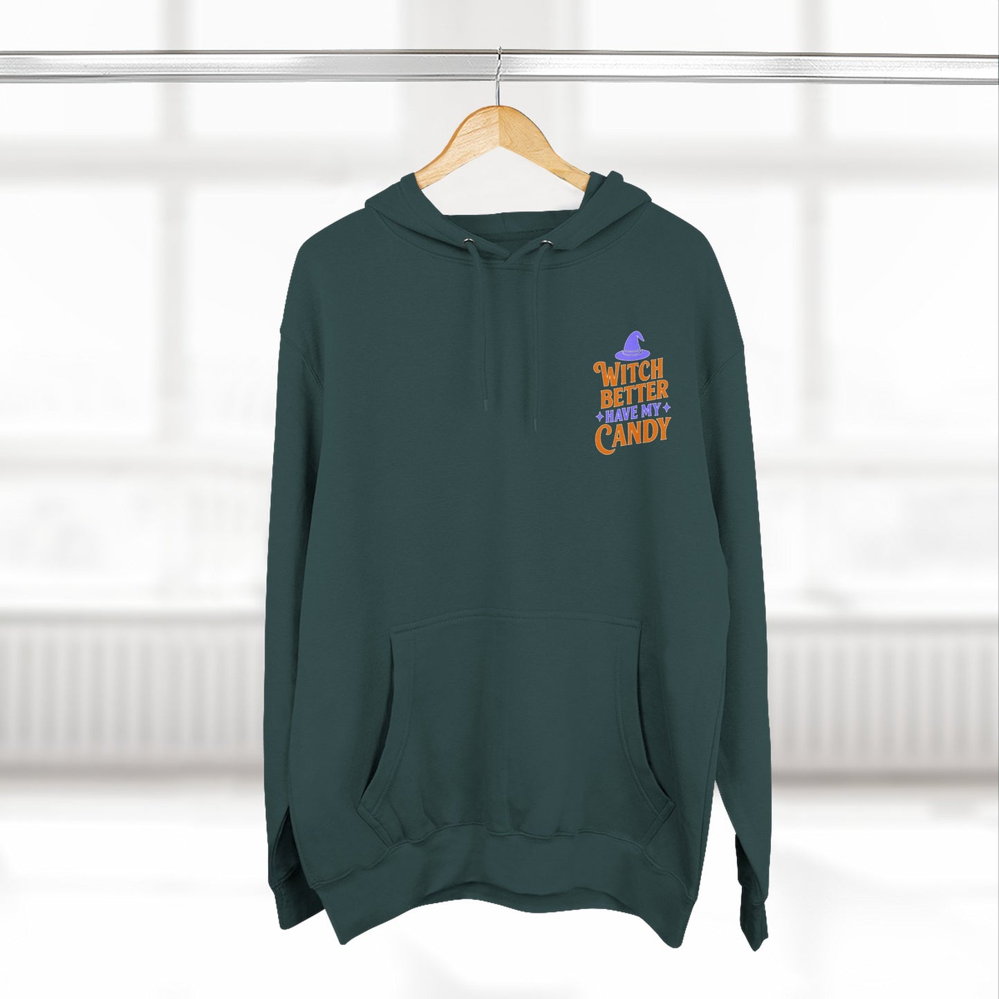 Witch-Themed Fleece Hoodie, Halloween Hoodie, Cozy Sweatshirt, Gift for Witches, Fall Fashion, Spooky Season Apparel