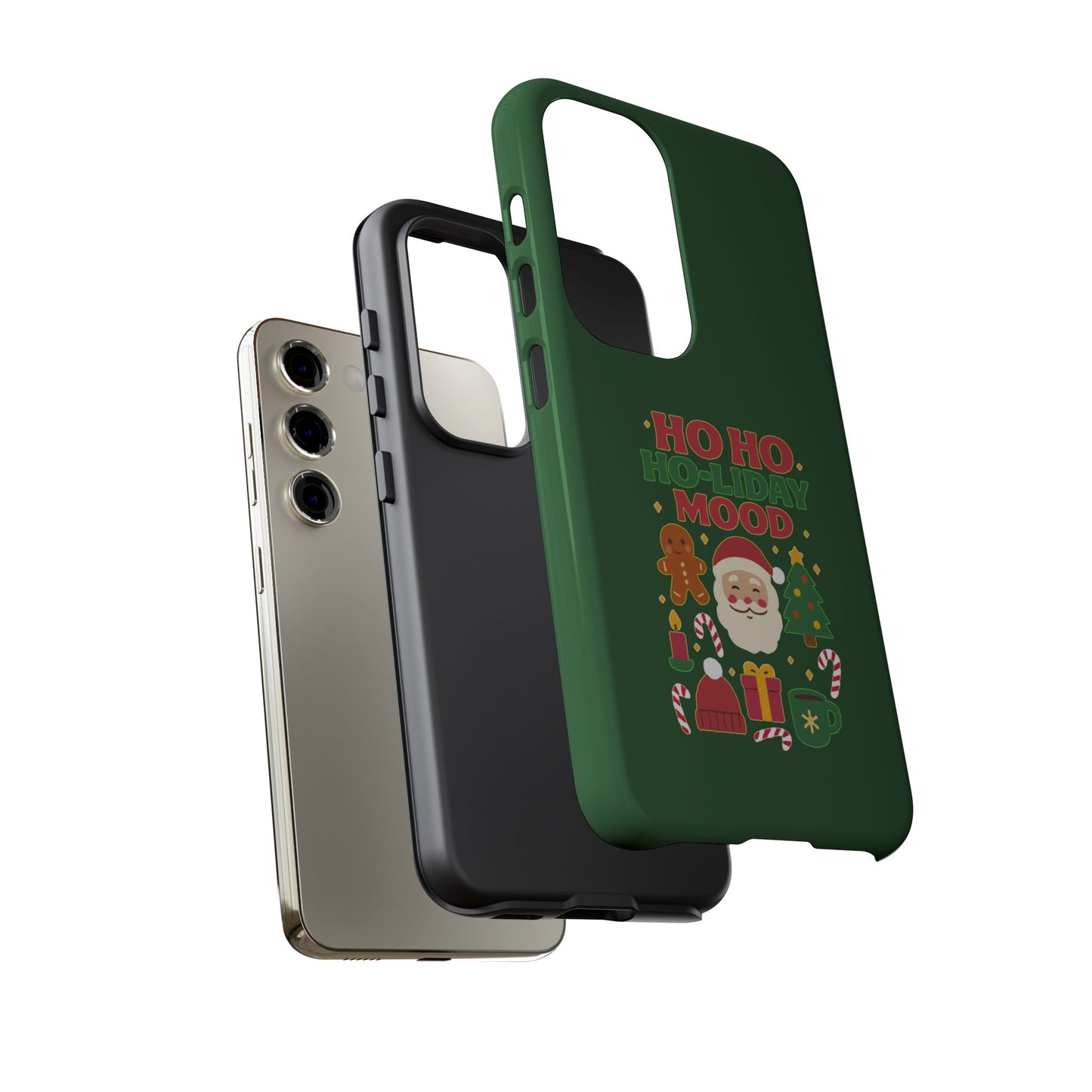 Christmas Phone Case, Ho Ho Ho-liday Mood, Festive Phone Cover, Santa Christmas Accessory, Holiday Gift, Winter Vibes