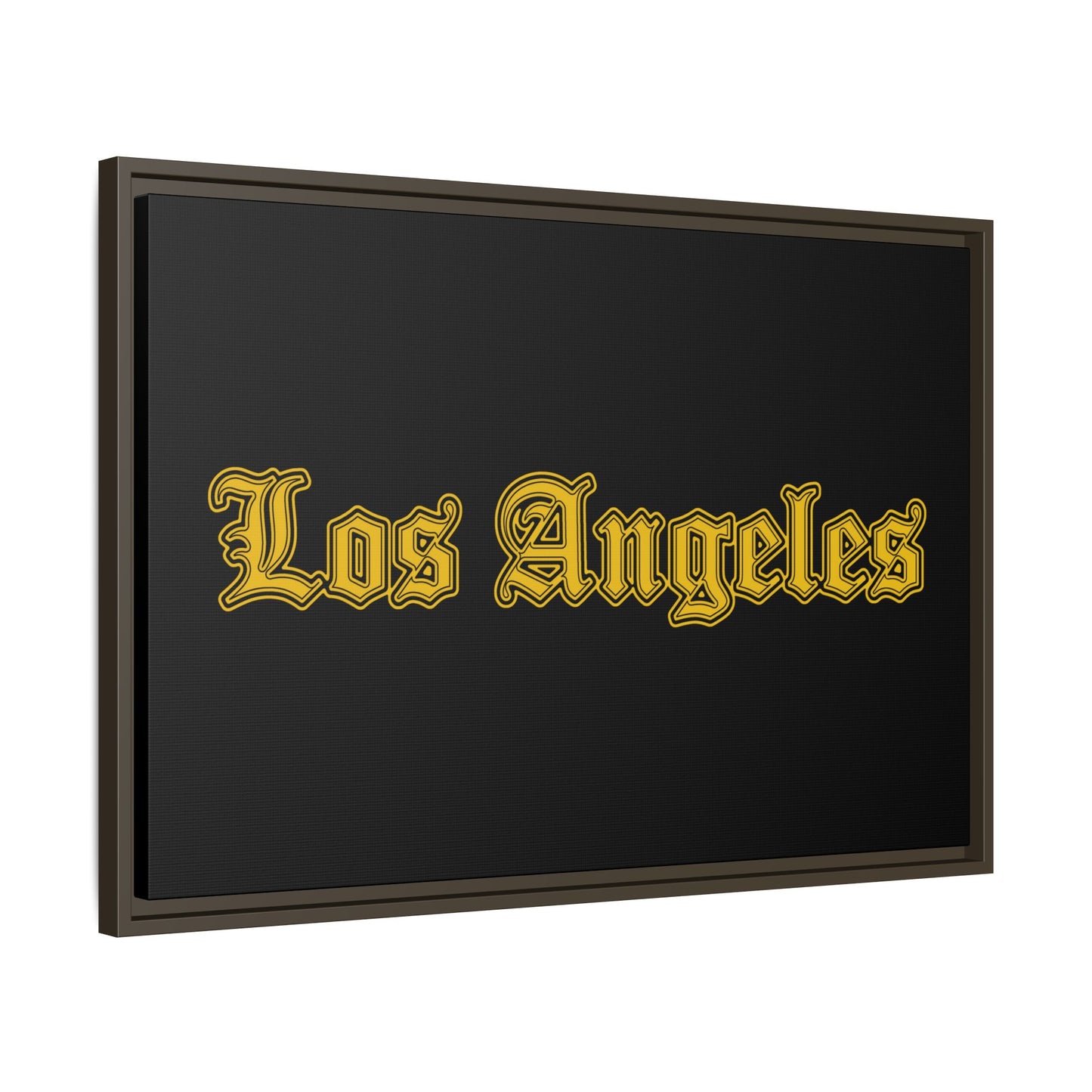 Los Angeles Framed Matte Canvas Art, Urban Wall Decor, Home Gift, City Vibes, Office Decoration, Los Angeles Gift - Golden Edition