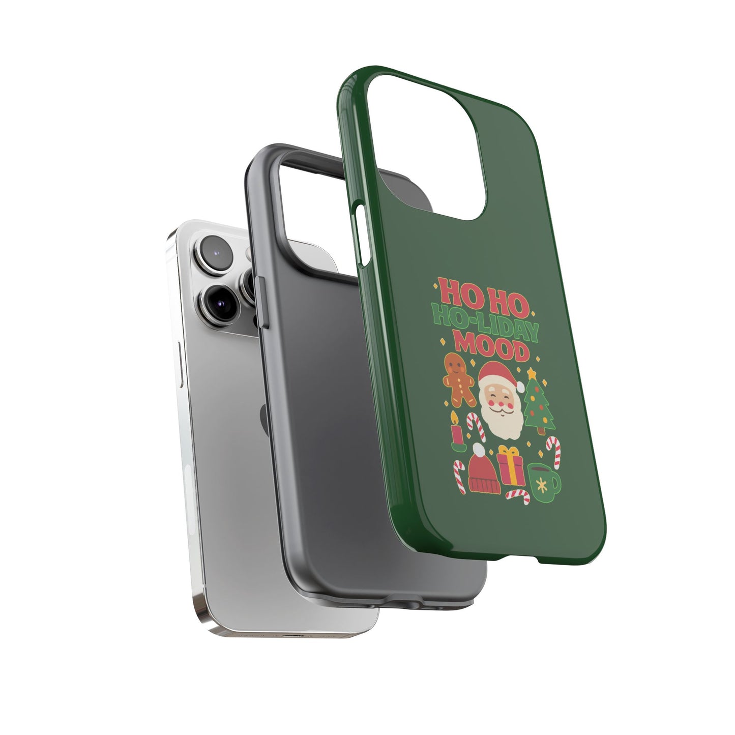Christmas Phone Case, Ho Ho Ho-liday Mood, Festive Phone Cover, Santa Christmas Accessory, Holiday Gift, Winter Vibes