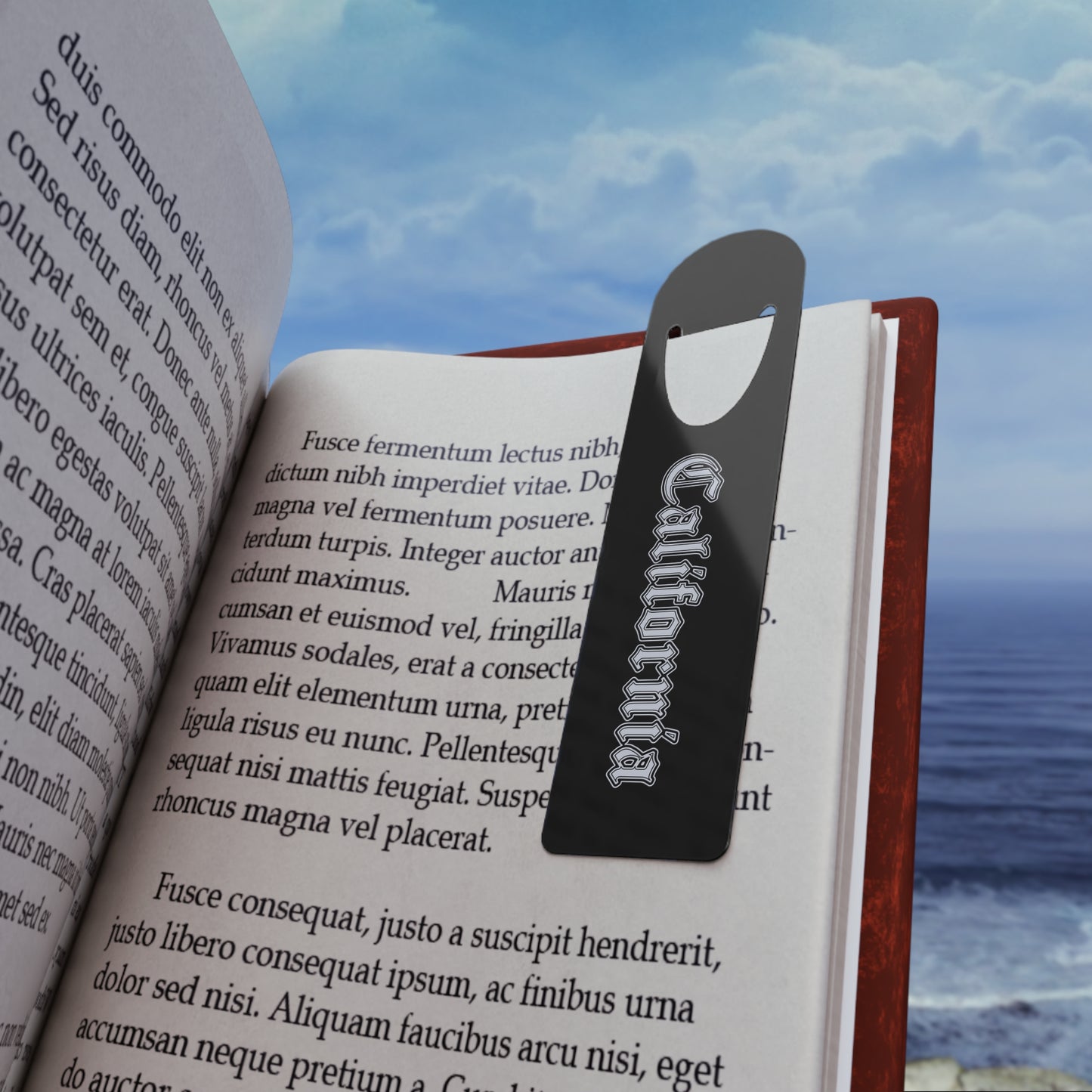 California Metal Bookmark - Stylish & Durable Reading Accessory - Silver Edition