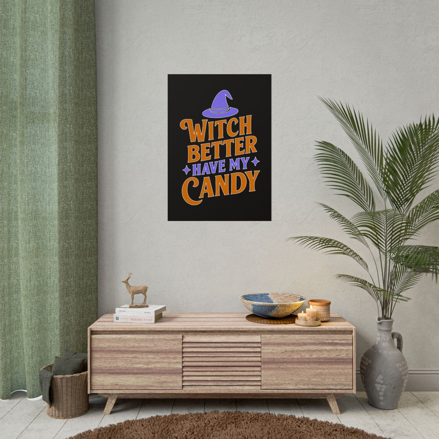 Halloween Rolled Posters, Witch Decor, Spooky Season Art, Trick or Treat, Fall Decorations, Halloween Party Decor