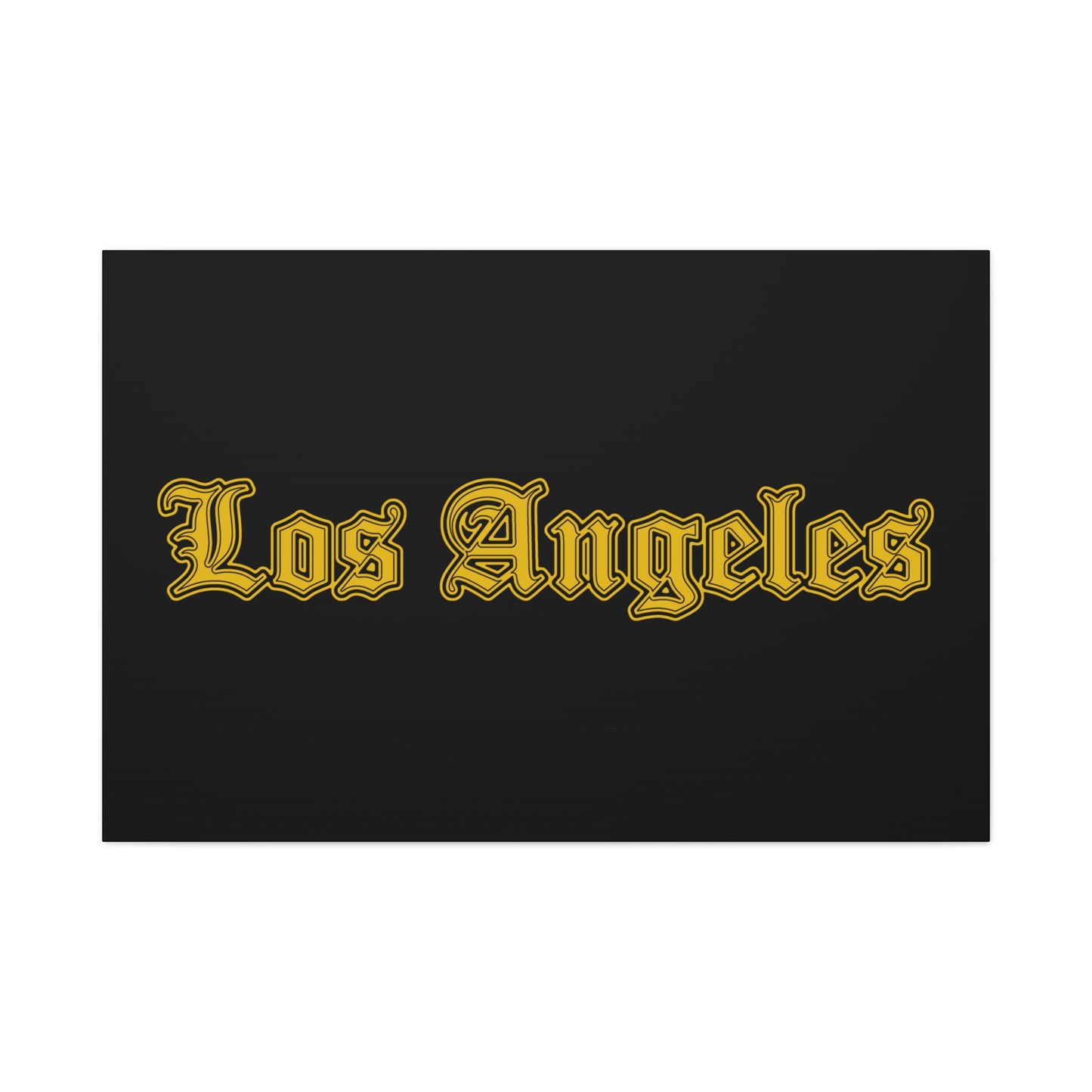 Los Angeles Stretched Canvas Art Print, Urban Home Decor, Gift for LA Lovers, Modern Art Piece - Golden Edition