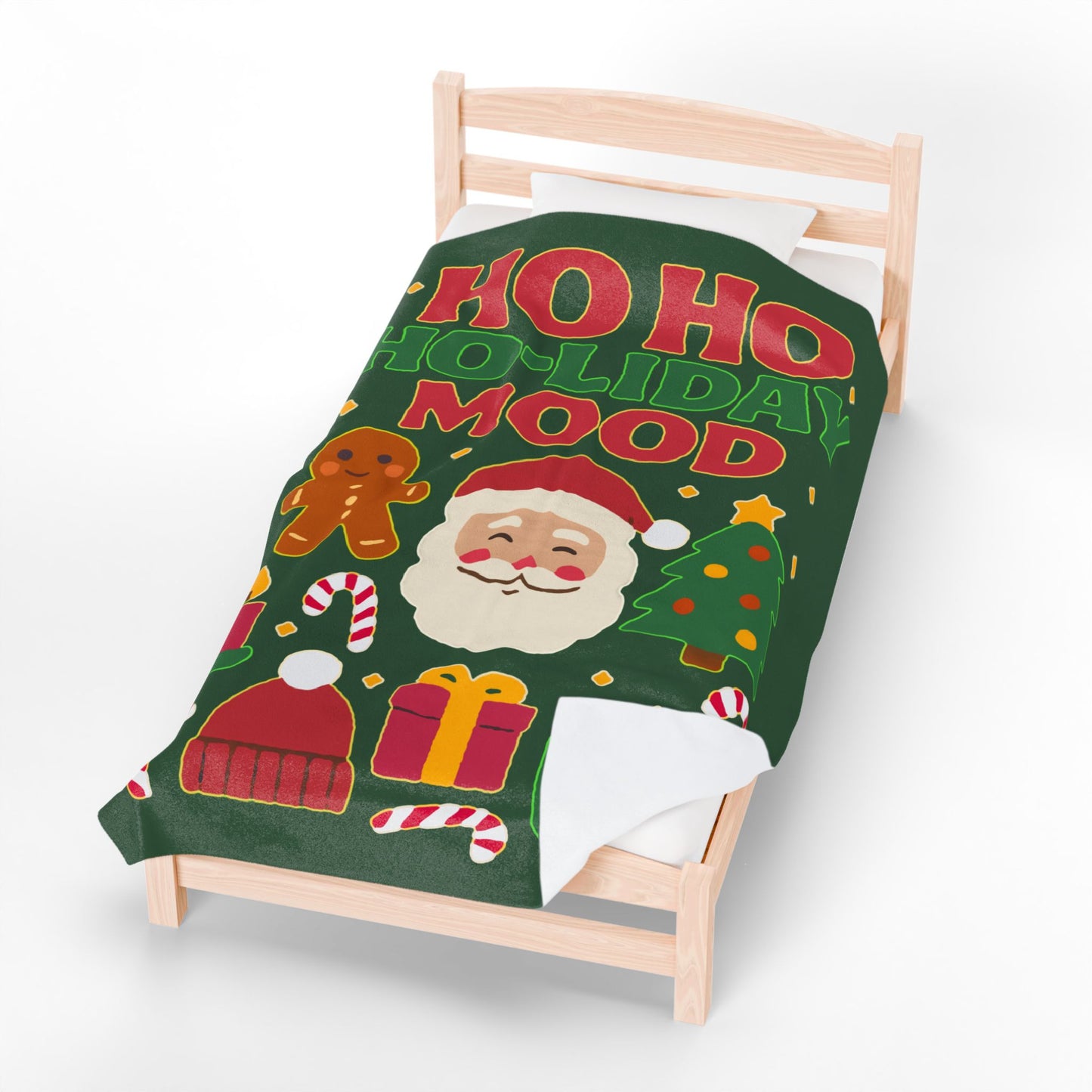Festive Velveteen Plush Blanket, Cozy Winter Decor, Holiday Vibes, Christmas Gift, Snuggle Blanket