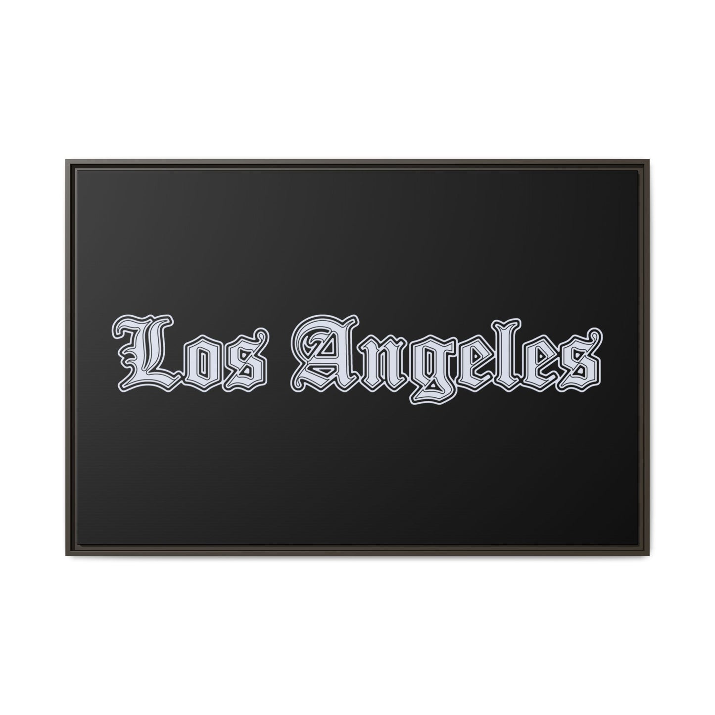 Los Angeles Matte Canvas Art, Framed Wall Decor, Urban Home Art, City Poster, Gift for Angelenos, Modern Art Piece - Silver Edition