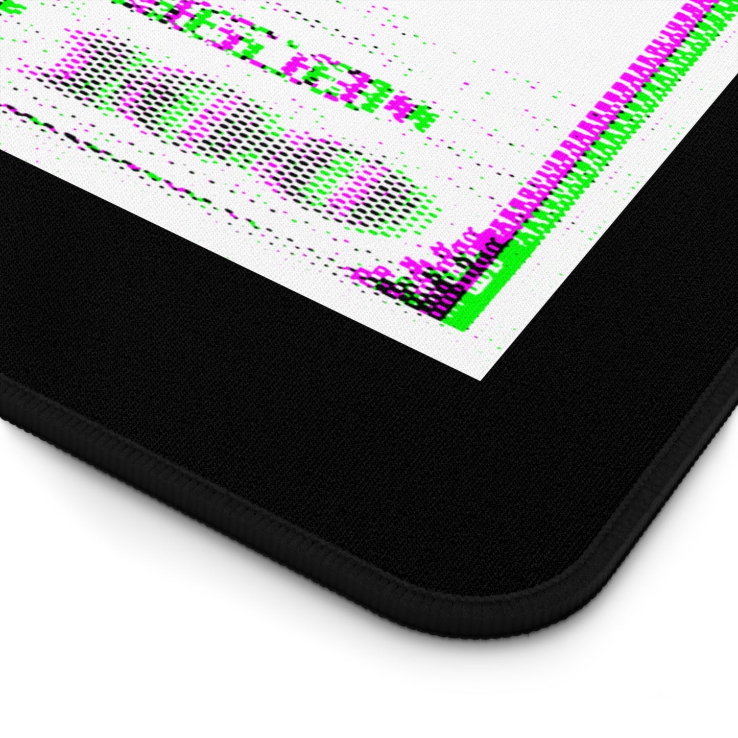 100 Dollars Bill - Green/Magenta Glitch - Desk Mat