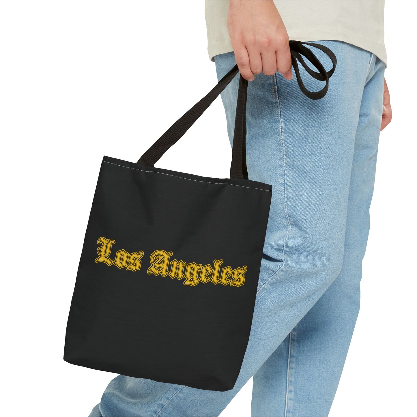 Los Angeles Tote Bag, Stylish Canvas Bag for Shopping, Travel, Beach, Gifts, Summer Accessory - Golden Edition
