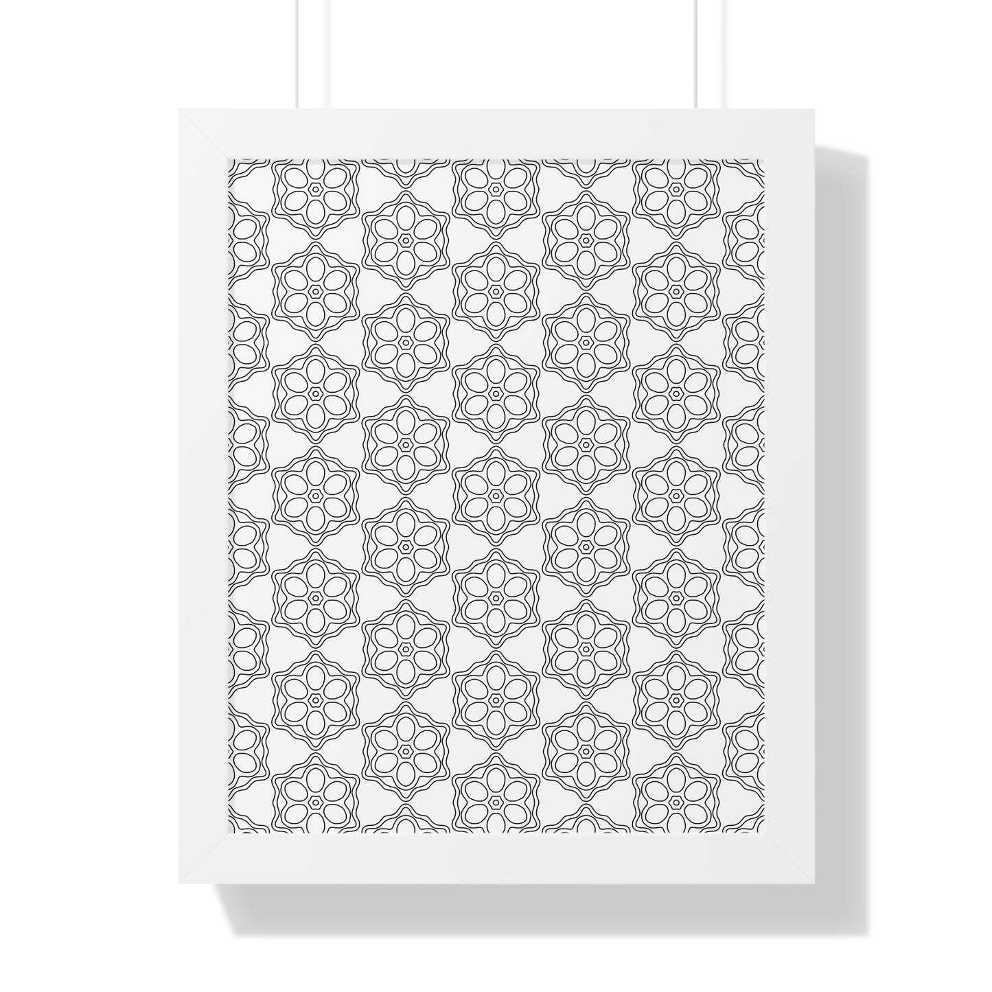 Elegant Geometric Framed Vertical Poster, Home Decor Art, Wall Art, Bohemian Vibes, Modern Design, Gift for Art Lovers
