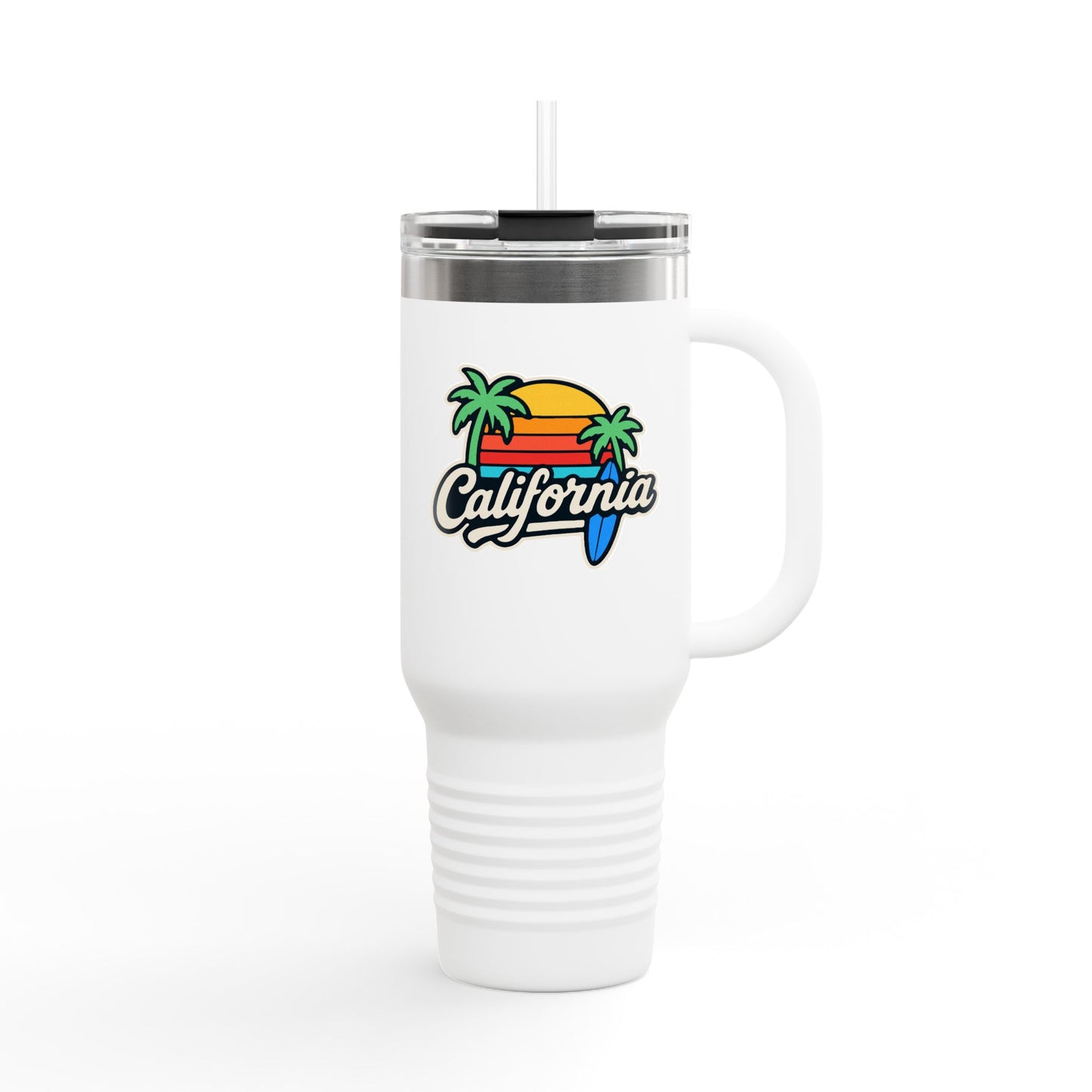 California Insulated Travel Mug - 40oz, Perfect for Road Trips, Outdoor Adventures, Gift for Travelers, Beach Lovers, Summer Vibes