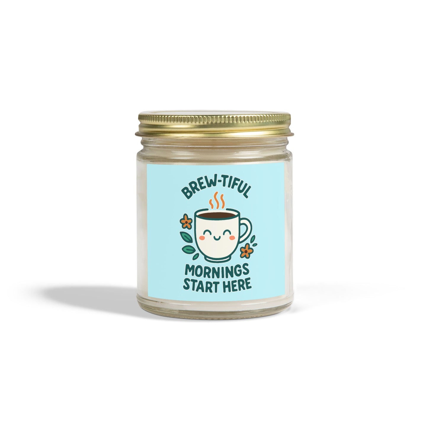 Brew-tiful Mornings Scented Candle, Coconut Apricot Wax, Relaxing Home Decor, Gift for Coffee Lovers, Cozy Atmosphere, Aromatherapy