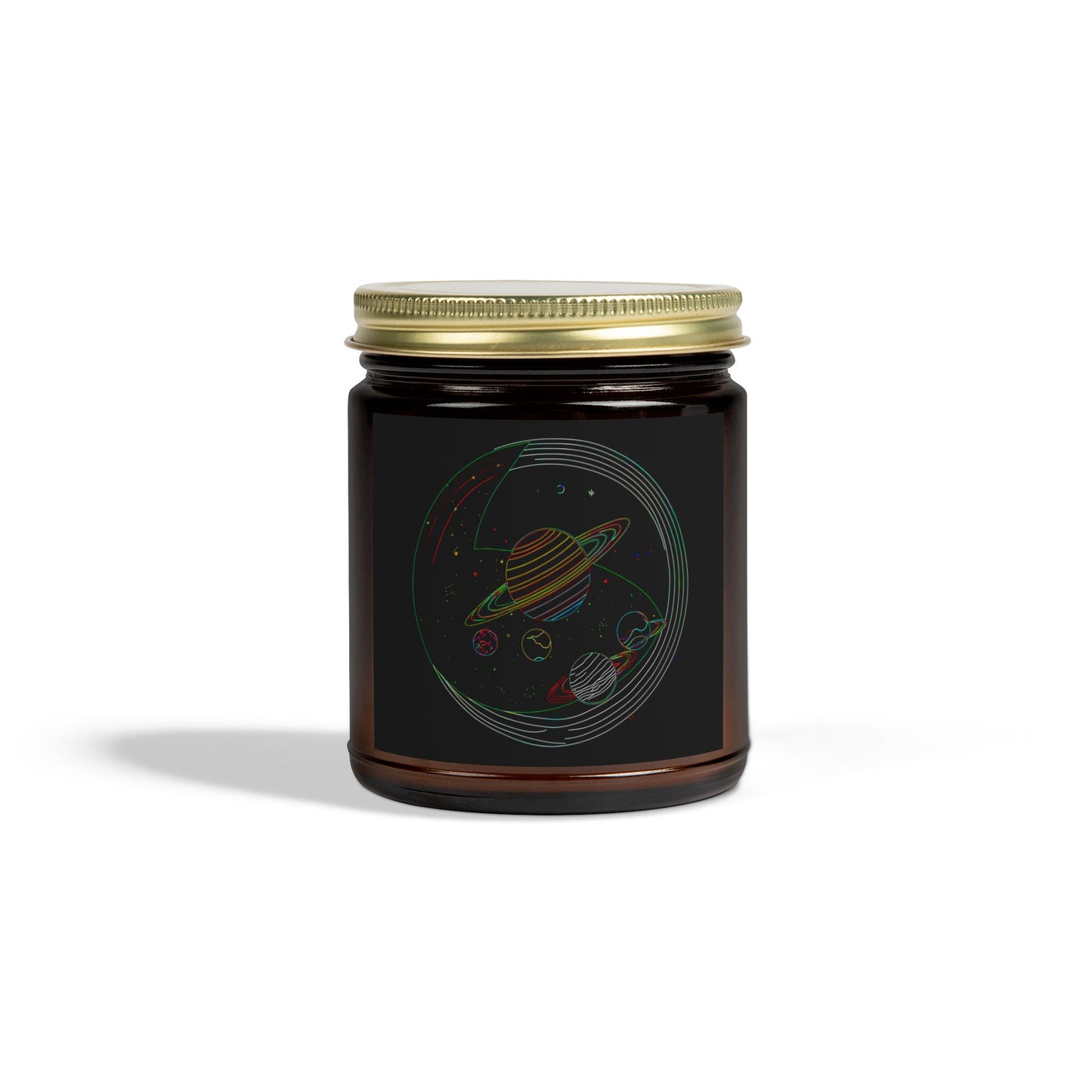 Galactic Scented Candles, Cosmic Coconut Apricot Wax, Space Candle Gift, Planets Decor, Aromatherapy Candle
