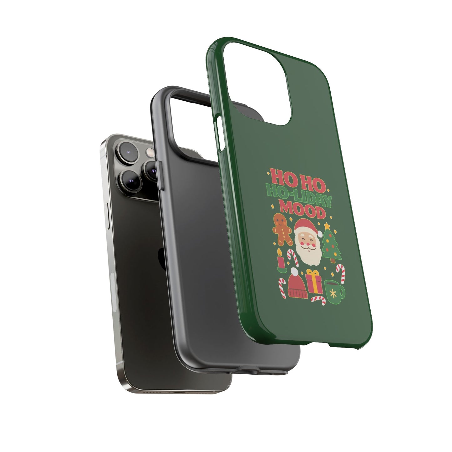 Christmas Phone Case, Ho Ho Ho-liday Mood, Festive Phone Cover, Santa Christmas Accessory, Holiday Gift, Winter Vibes
