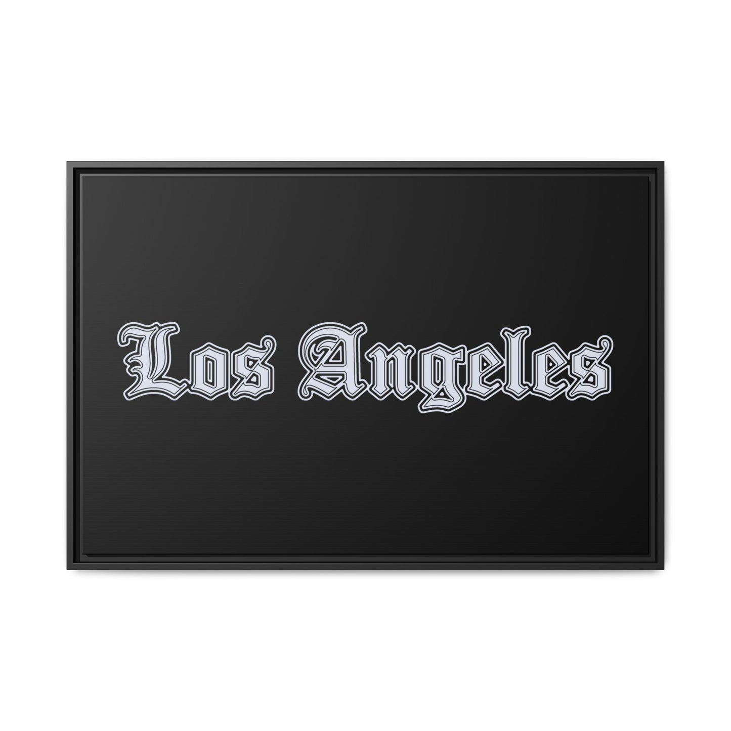 Los Angeles Matte Canvas Art, Framed Wall Decor, Urban Home Art, City Poster, Gift for Angelenos, Modern Art Piece - Silver Edition