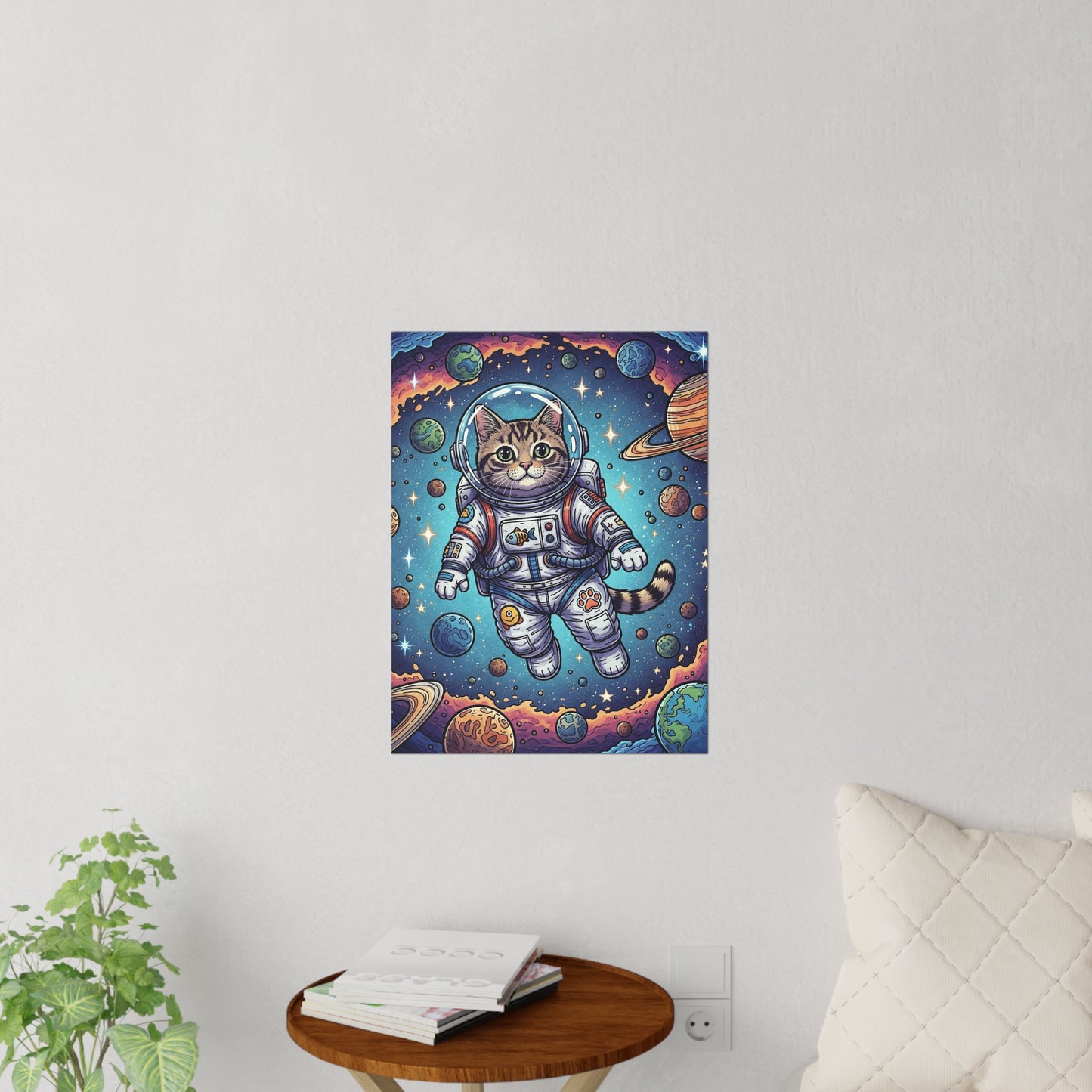 Astronaut Cat - Wall Decal
