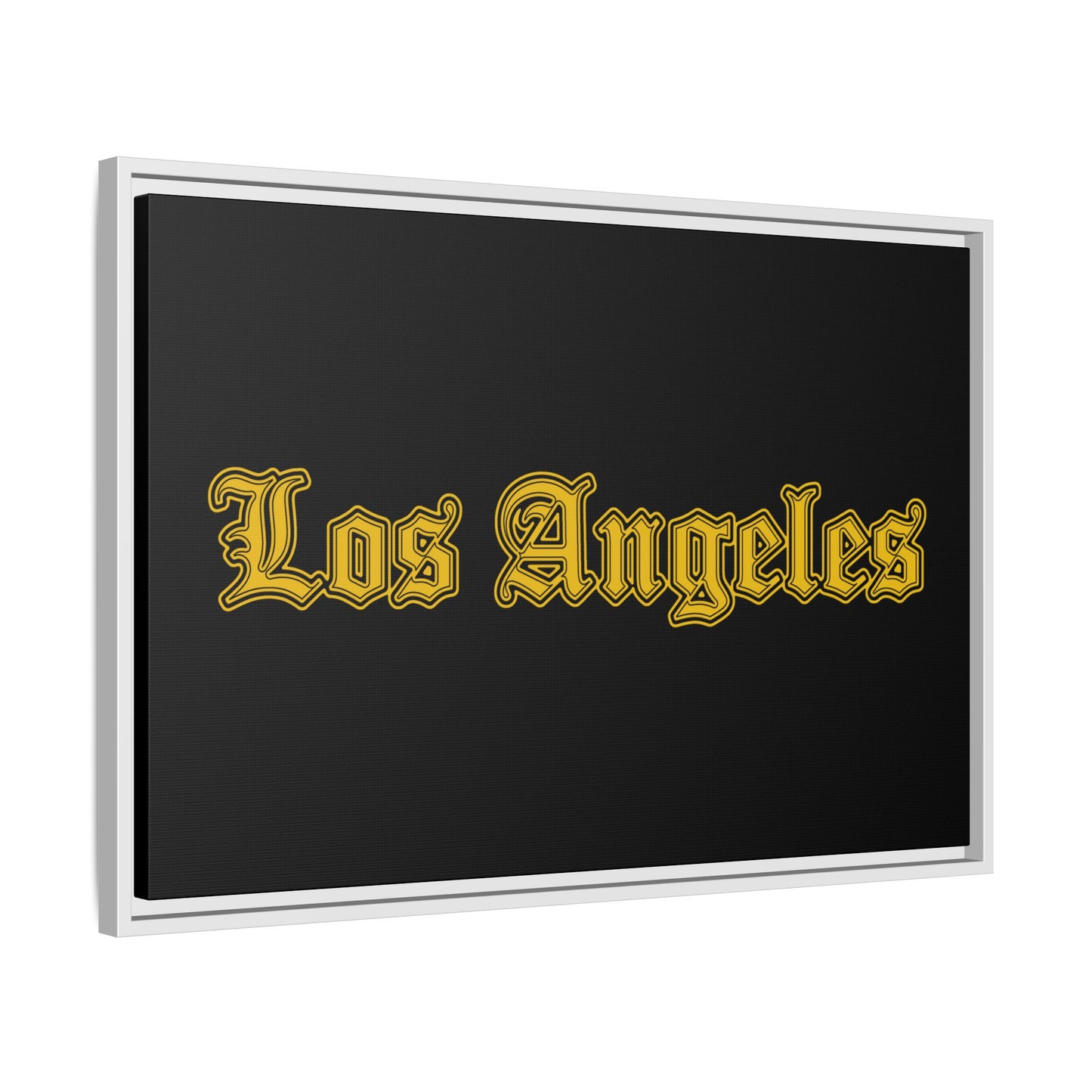 Los Angeles Framed Matte Canvas Art, Urban Wall Decor, Home Gift, City Vibes, Office Decoration, Los Angeles Gift - Golden Edition
