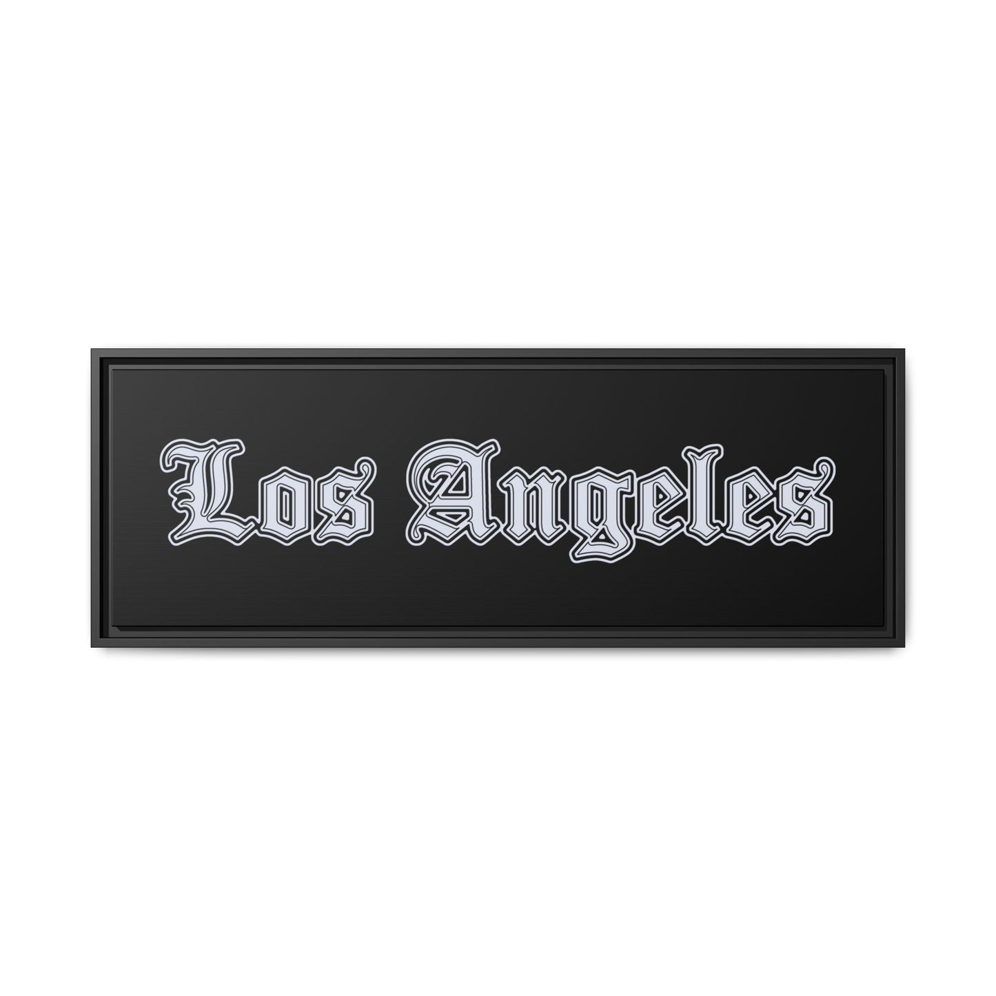 Los Angeles Matte Canvas Art, Framed Wall Decor, Urban Home Art, City Poster, Gift for Angelenos, Modern Art Piece - Silver Edition