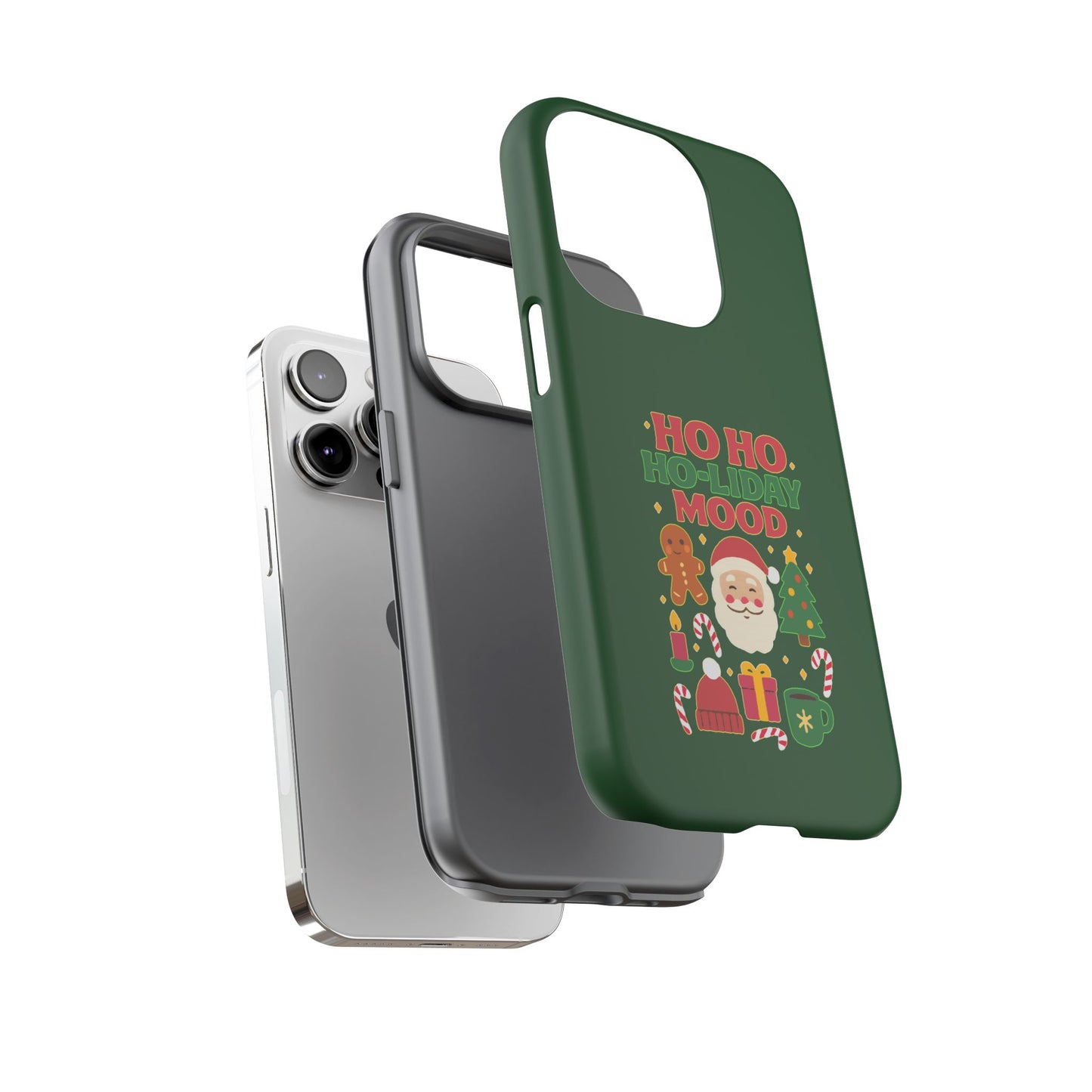 Christmas Phone Case, Ho Ho Ho-liday Mood, Festive Phone Cover, Santa Christmas Accessory, Holiday Gift, Winter Vibes