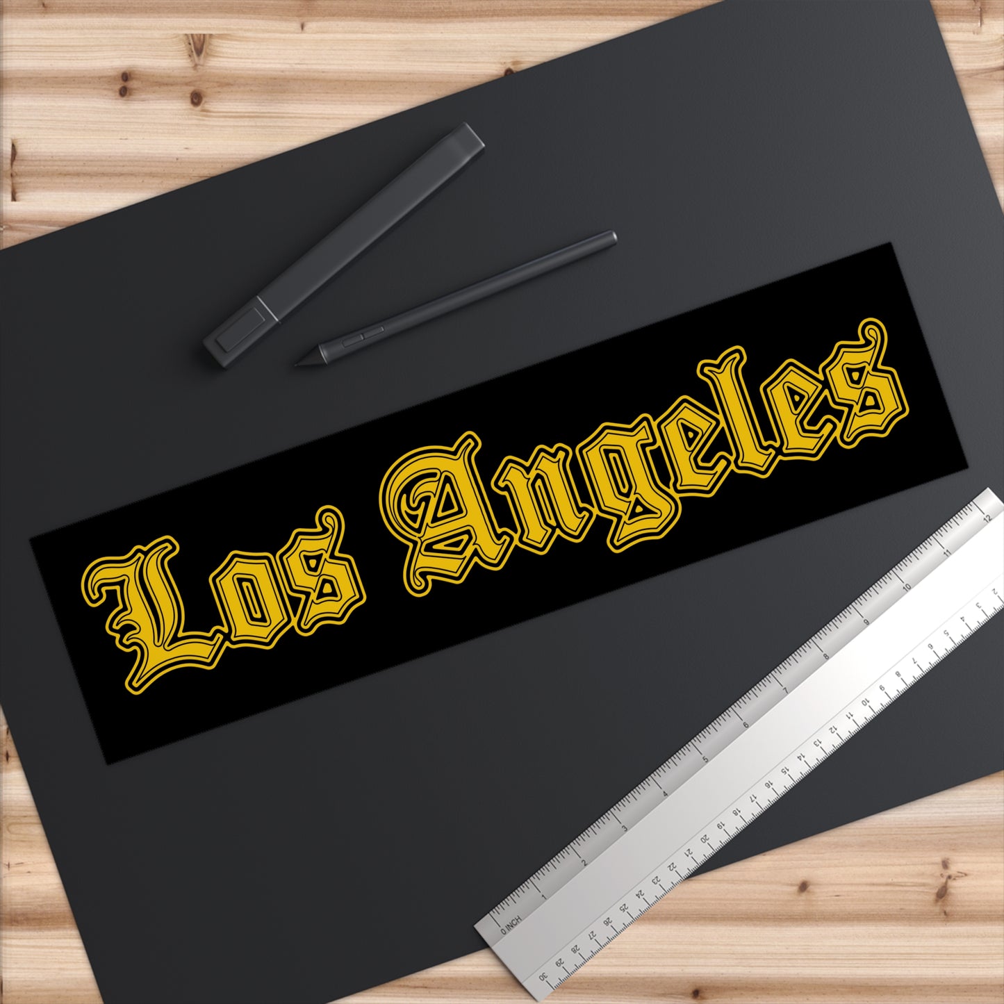 Los Angeles Bumper Sticker | Vintage Style Car Decal for Travel Lovers - Golden Edition