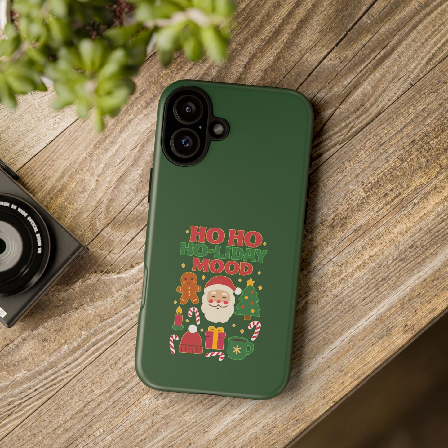 Christmas Phone Case, Ho Ho Ho-liday Mood, Festive Phone Cover, Santa Christmas Accessory, Holiday Gift, Winter Vibes
