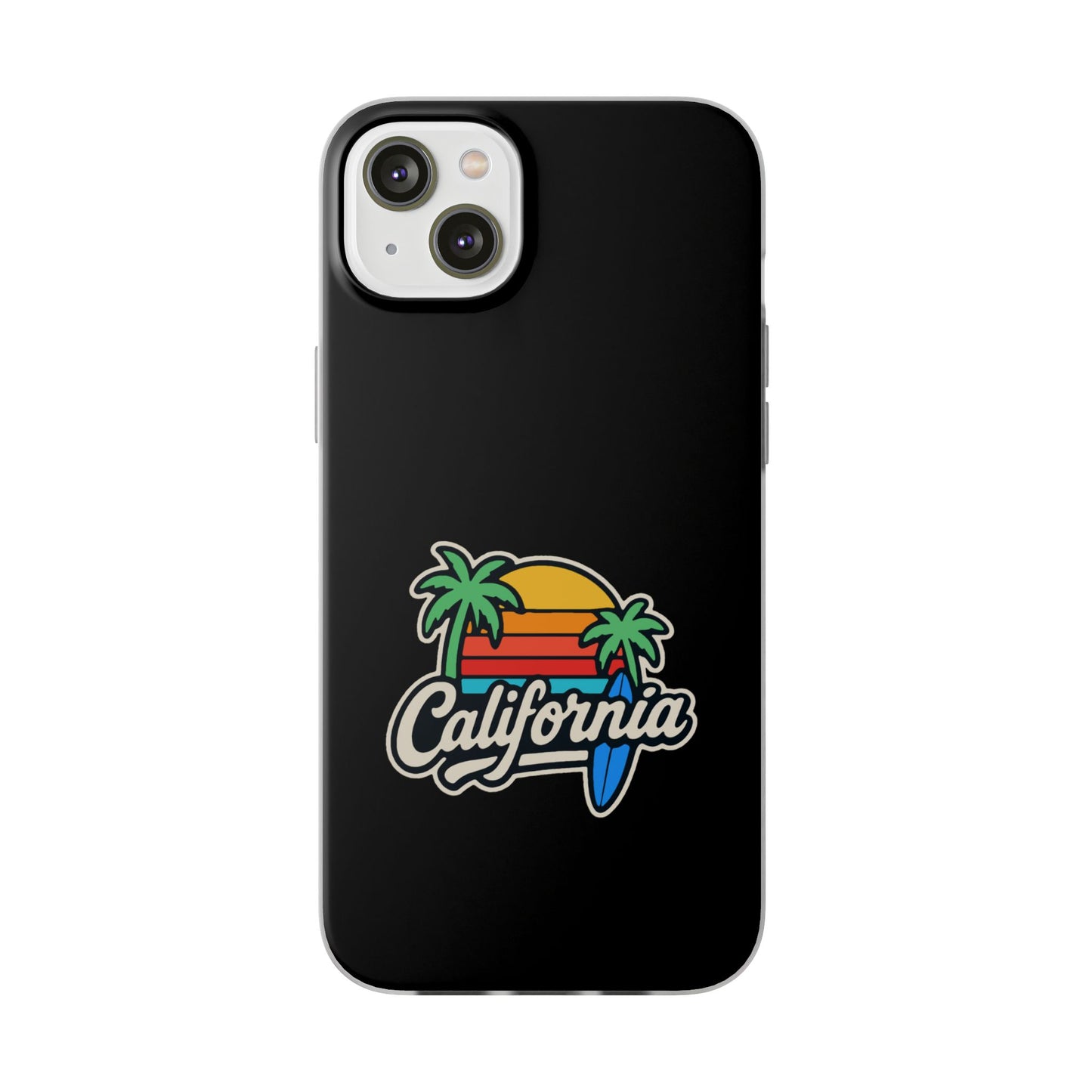 California Sunset Flexi Case, Tropical Phone Cover, Summer Vibe Accessory, Surfer Gift, Personalized Mobile Case
