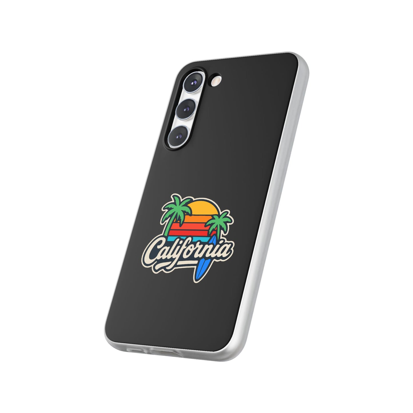 California Sunset Flexi Case, Tropical Phone Cover, Summer Vibe Accessory, Surfer Gift, Personalized Mobile Case