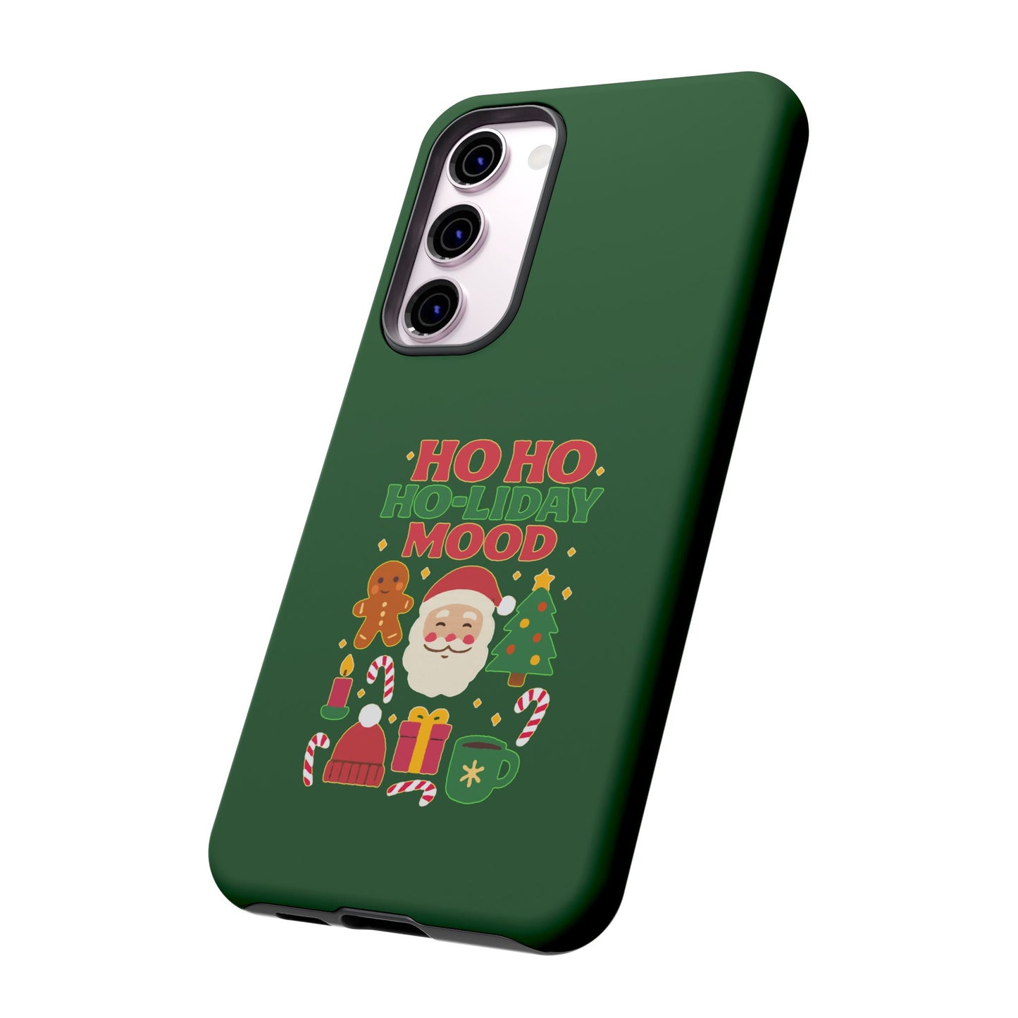 Christmas Phone Case, Ho Ho Ho-liday Mood, Festive Phone Cover, Santa Christmas Accessory, Holiday Gift, Winter Vibes