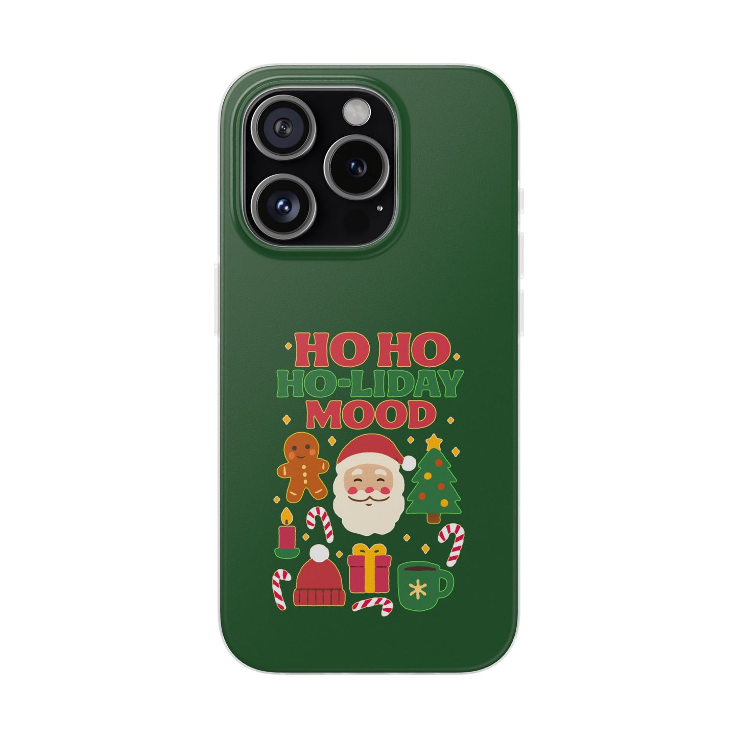Festive Phone Case with Holiday Cheer, Christmas Gift, Winter Vibes, Ho Ho Ho Design, Cute Holiday Accessory