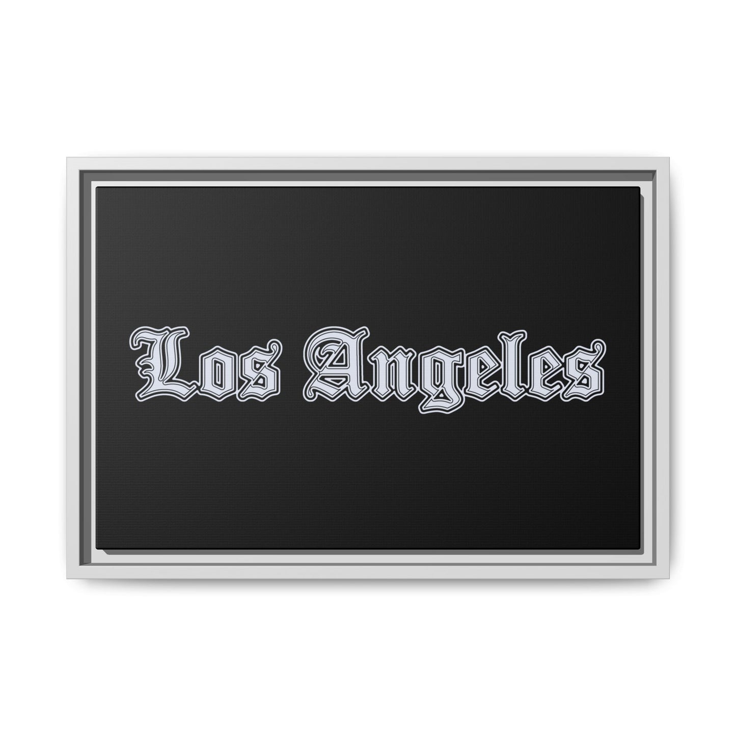 Los Angeles Matte Canvas Art, Framed Wall Decor, Urban Home Art, City Poster, Gift for Angelenos, Modern Art Piece - Silver Edition