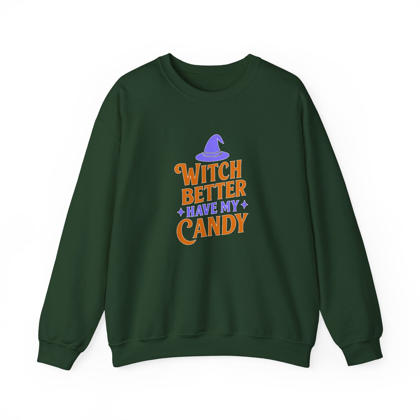 Witch Better Have My Candy Sweatshirt, Halloween Sweatshirt, Unisex Crewneck, Cozy Fall Apparel, Spooky Season Fashion