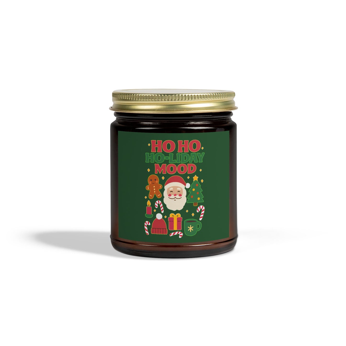 Ho Ho Ho-liday Mood Scented Candle, Coconut Apricot Wax, Relaxing Home Decor, Gift for Xmas Lovers, Cozy Atmosphere, Aromatherapy