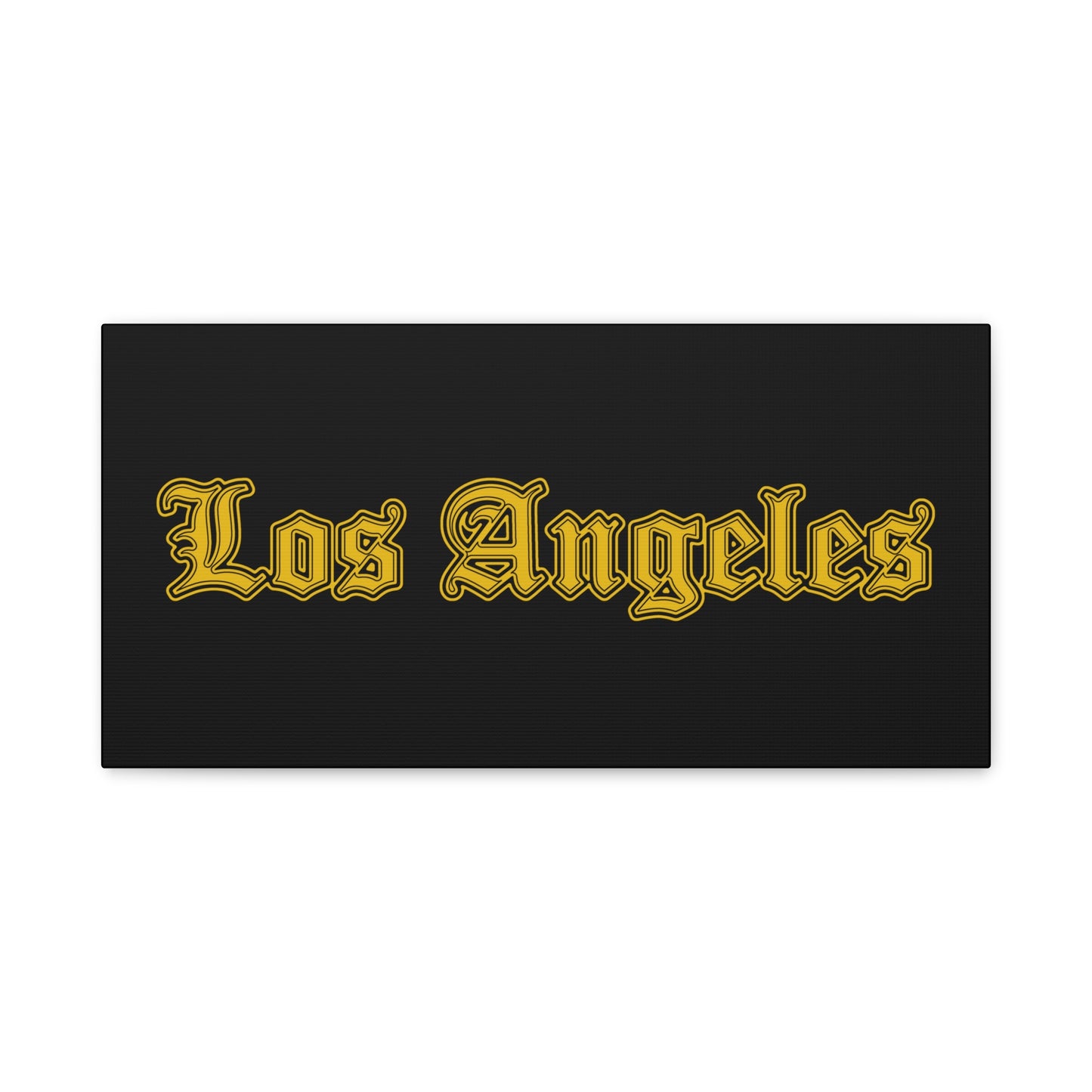Los Angeles Stretched Canvas Art Print, Urban Home Decor, Gift for LA Lovers, Modern Art Piece - Golden Edition