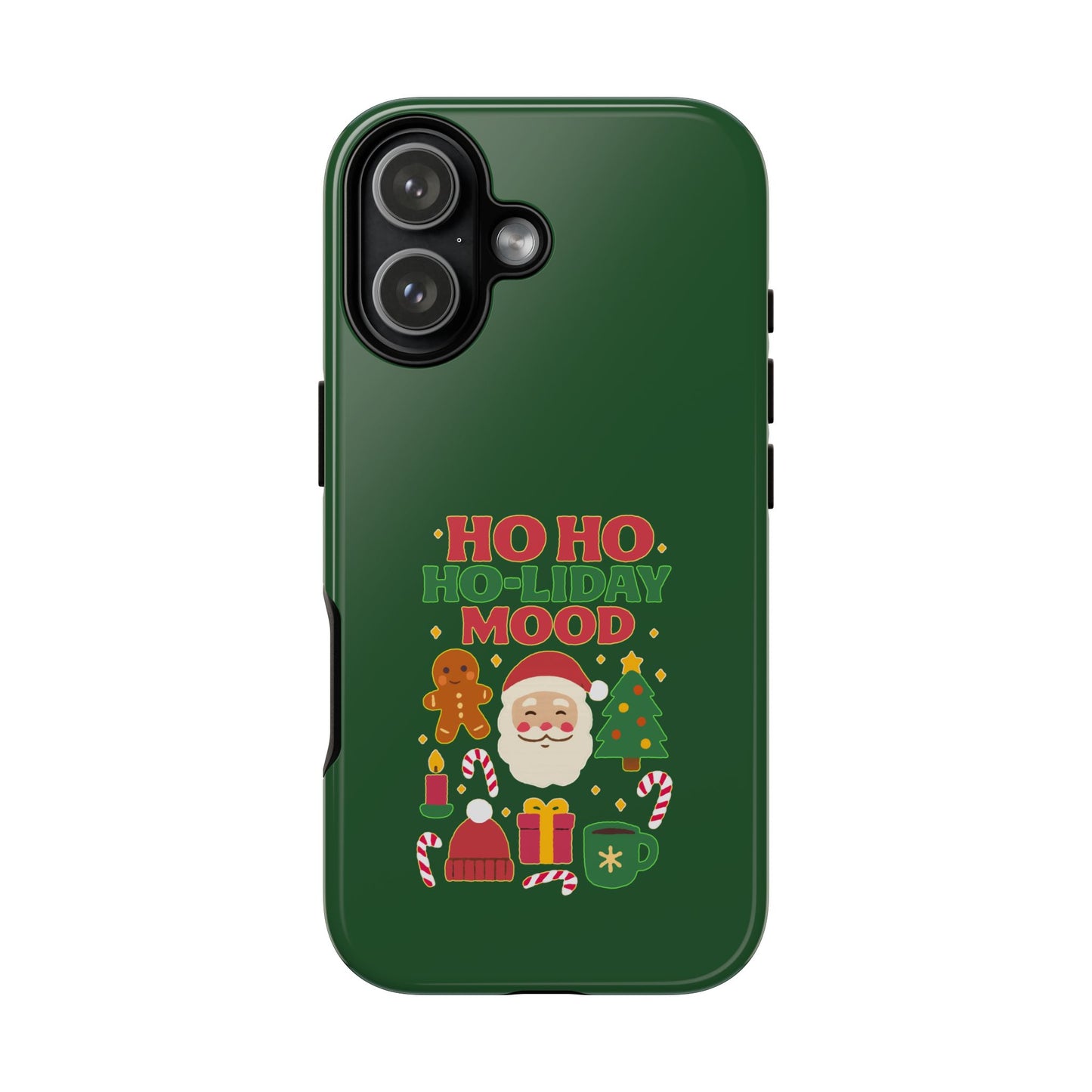 Christmas Phone Case, Ho Ho Ho-liday Mood, Festive Phone Cover, Santa Christmas Accessory, Holiday Gift, Winter Vibes