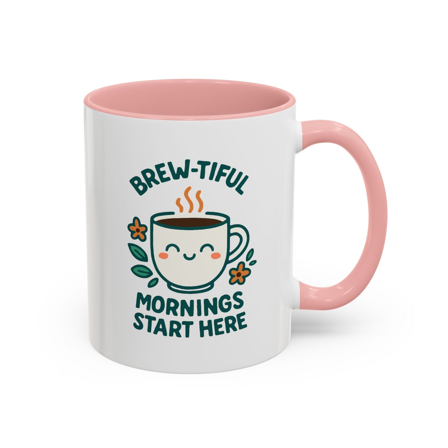 Brew-tiful Mornings Coffee Mug, Cute Coffee Cup for Morning Rituals, Perfect Gift for Coffee Lovers, Birthdays, Home Decor