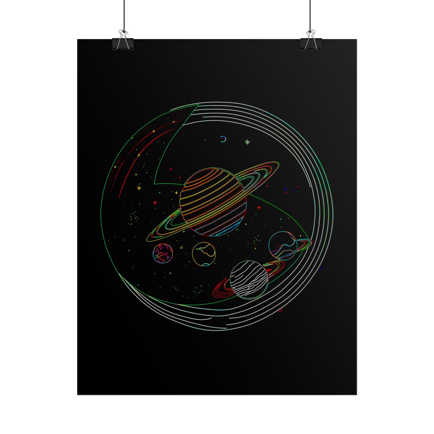 Galactic Rolled Posters, Space Wall Art, Planetary Decor, Astronaut Gift, Astronomy Print