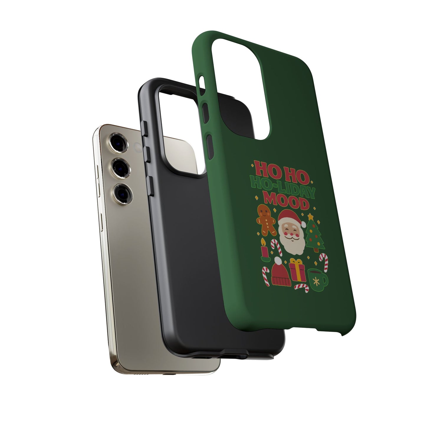 Christmas Phone Case, Ho Ho Ho-liday Mood, Festive Phone Cover, Santa Christmas Accessory, Holiday Gift, Winter Vibes