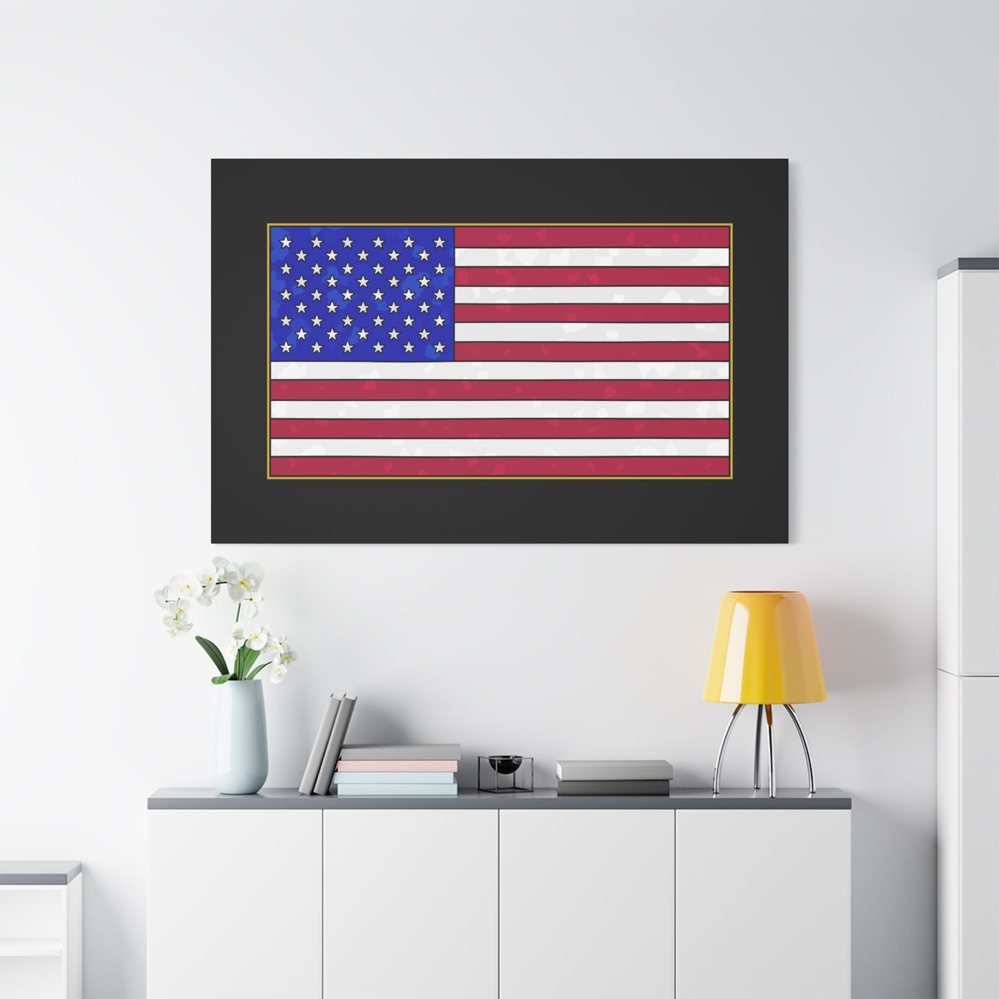 New Glory American Flag (Gold Edge Edition) - Canvas